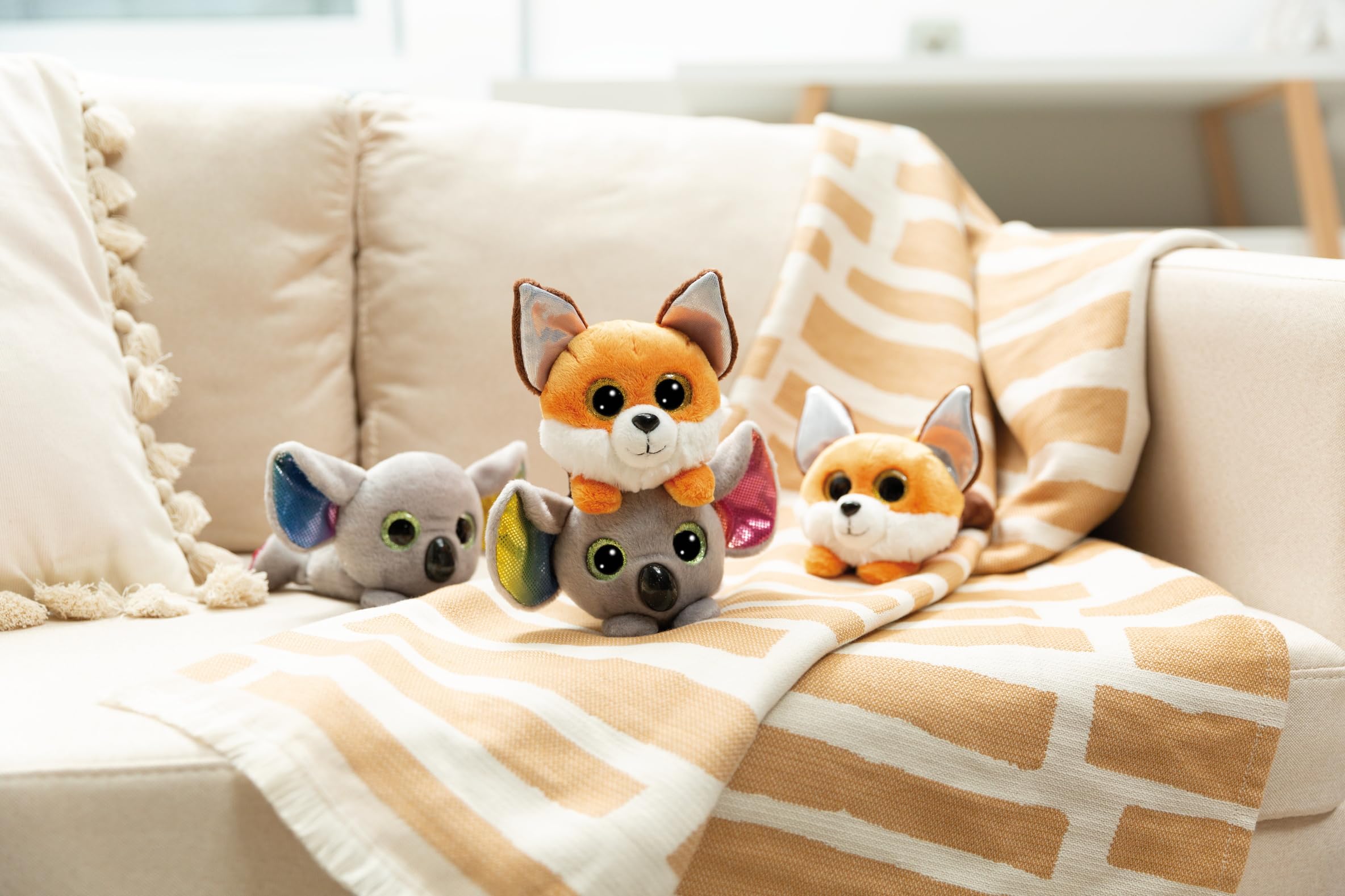 NICI GLUBSCHIS Fox Runizzi 15cm Plush Toy - Cuddly Lying Fox Orange with Shiny Ears 6