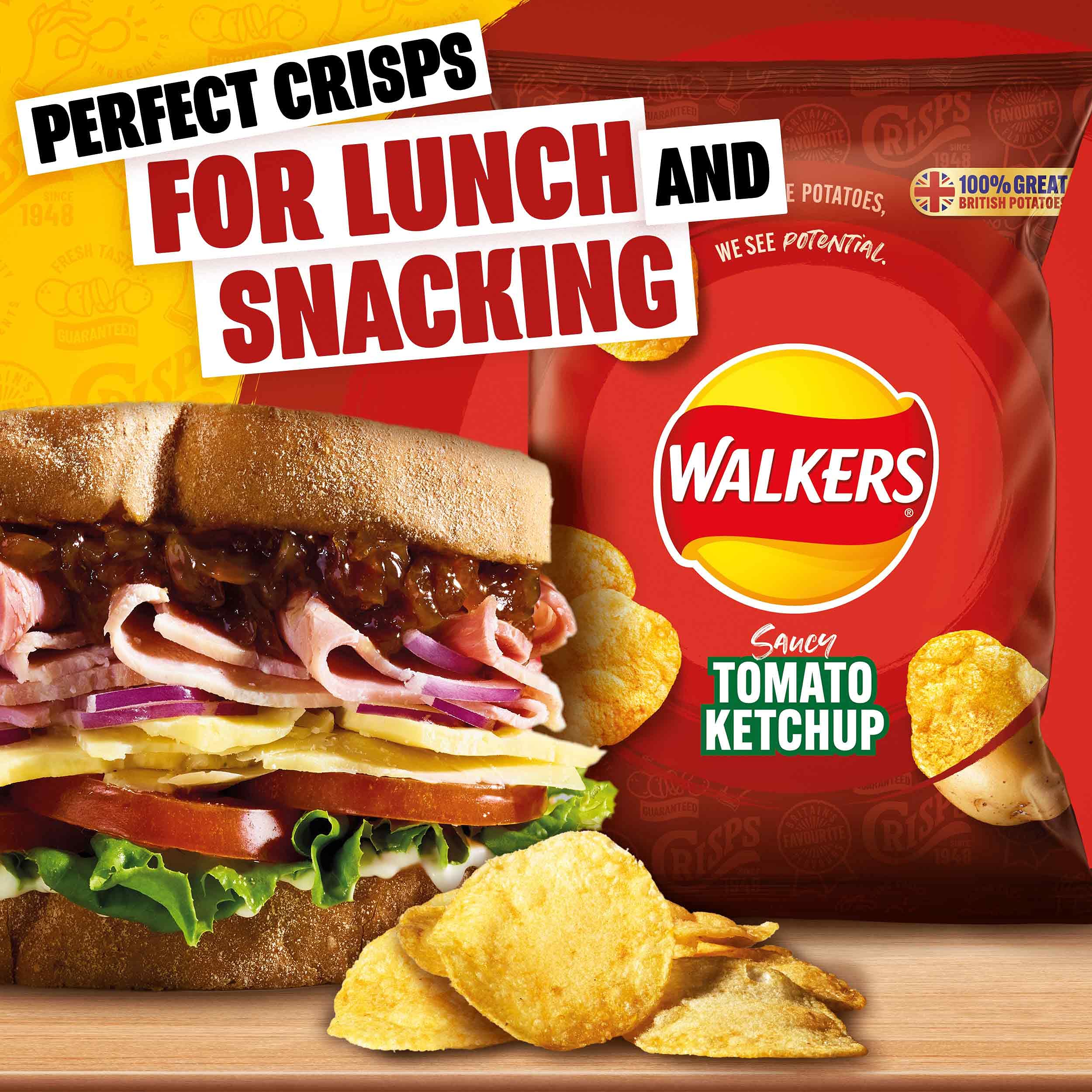 Walkers - Tomato Ketchup Crisps Multipack 32 x 32.5g 4
