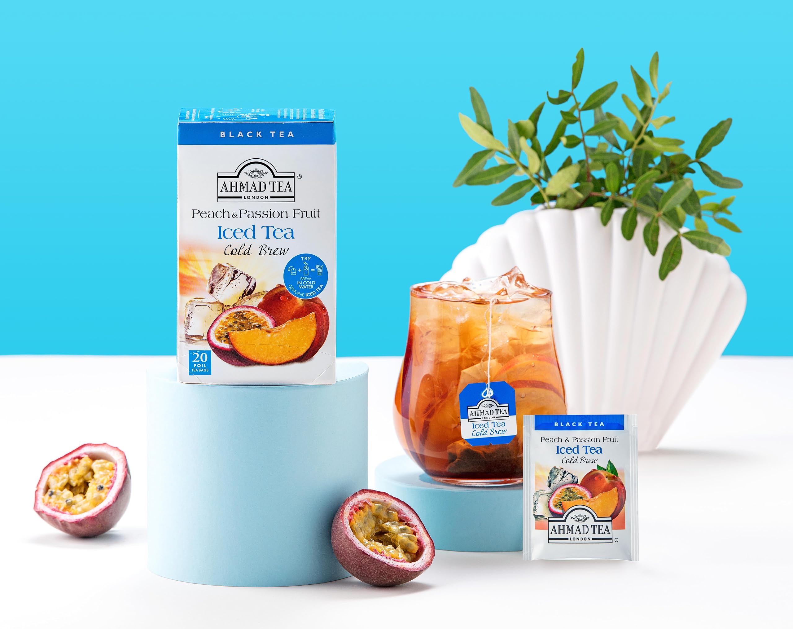Ahmad Tea Peach & Passion Fruit Cold Brew Black Tea - 20 Teabag Sachets 4