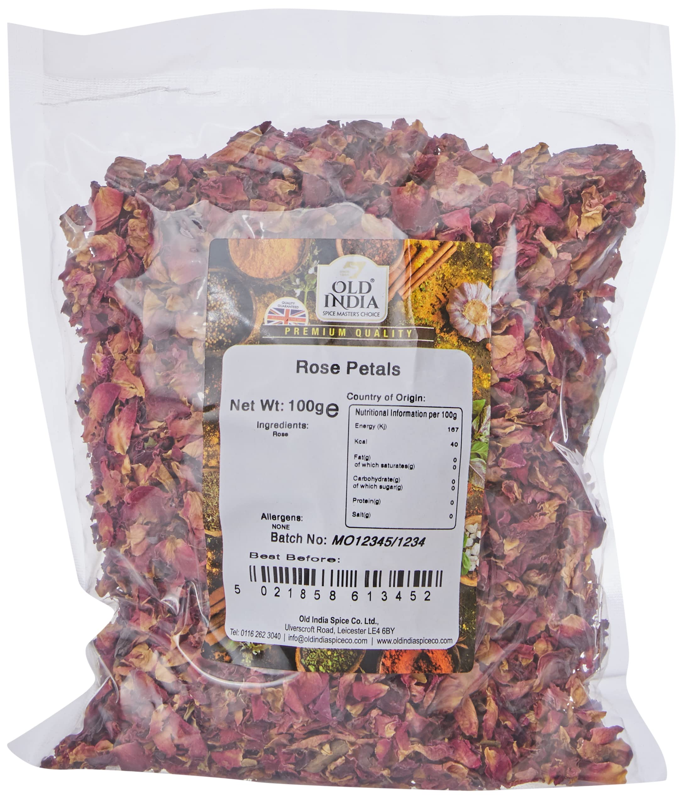 Old India Rose Petals - 100g Natural Indian Seasoning | Additive & GMO Free