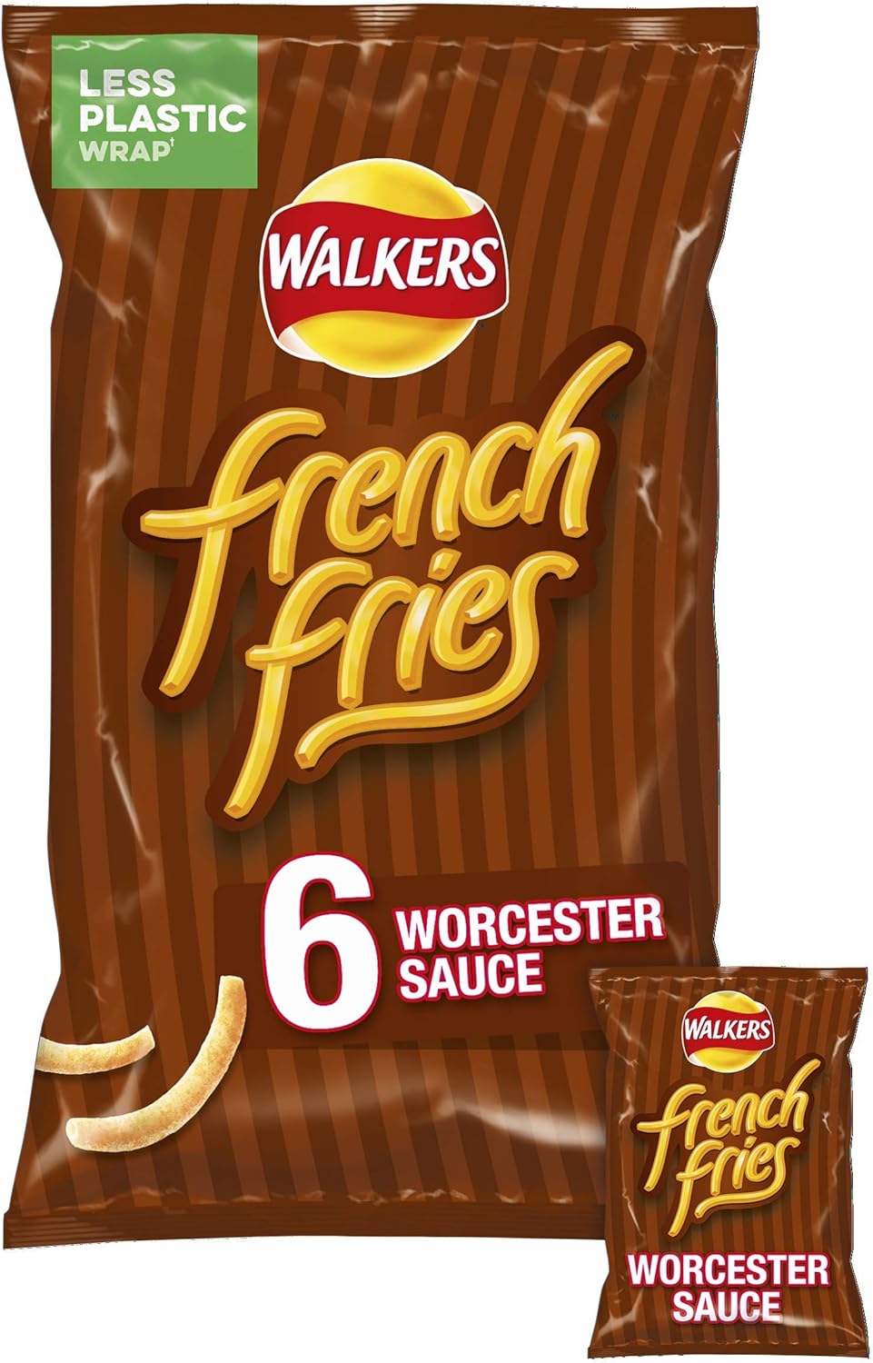 Walkers French Fries Worcestershire Sauce Flavour Multipack Crisps 6x18g 3