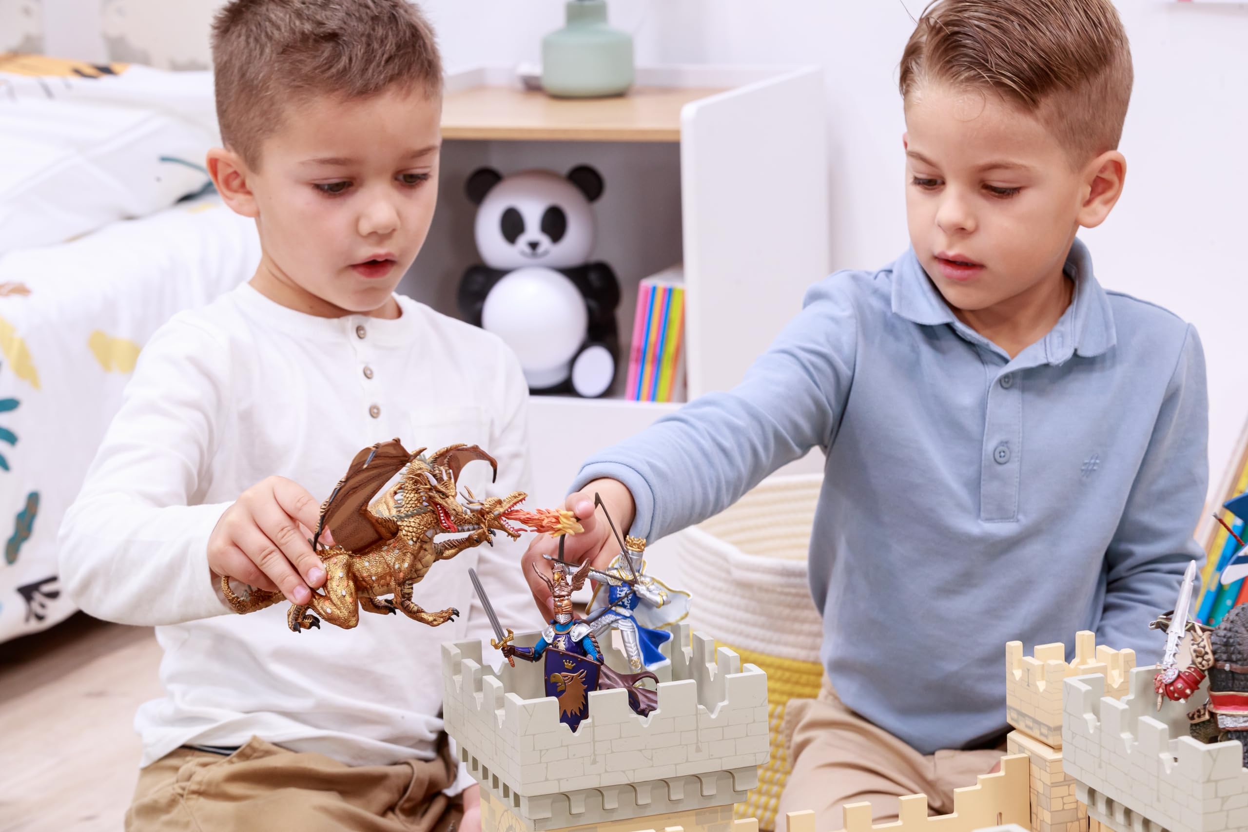 Papo 39095 Gold Dragon with Flame - Enchanted World Fantasy Figure for Kids 3+ 9