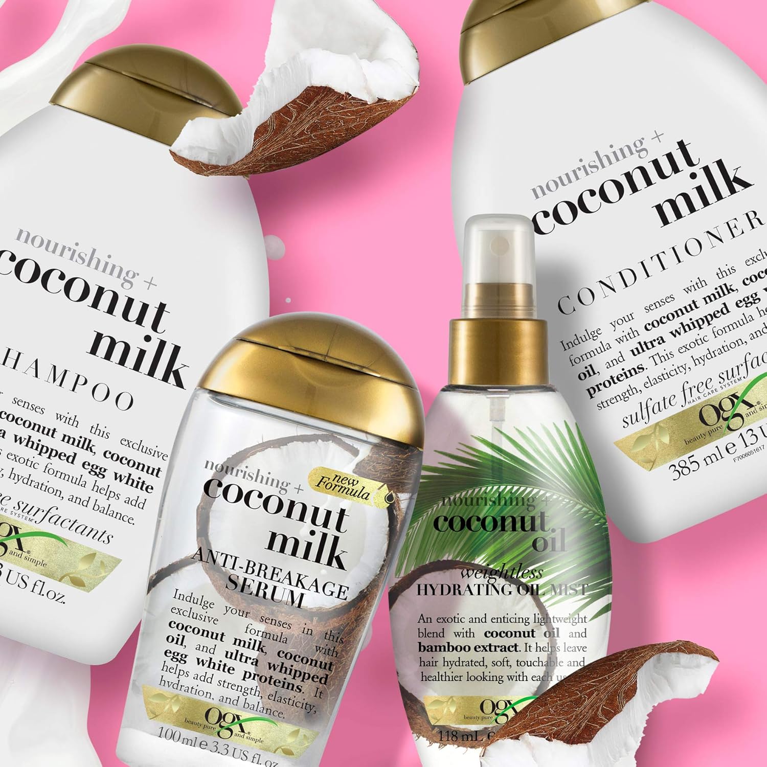 OGX - Coconut Milk Conditioner for Dry Damaged Hair (385ml) 6