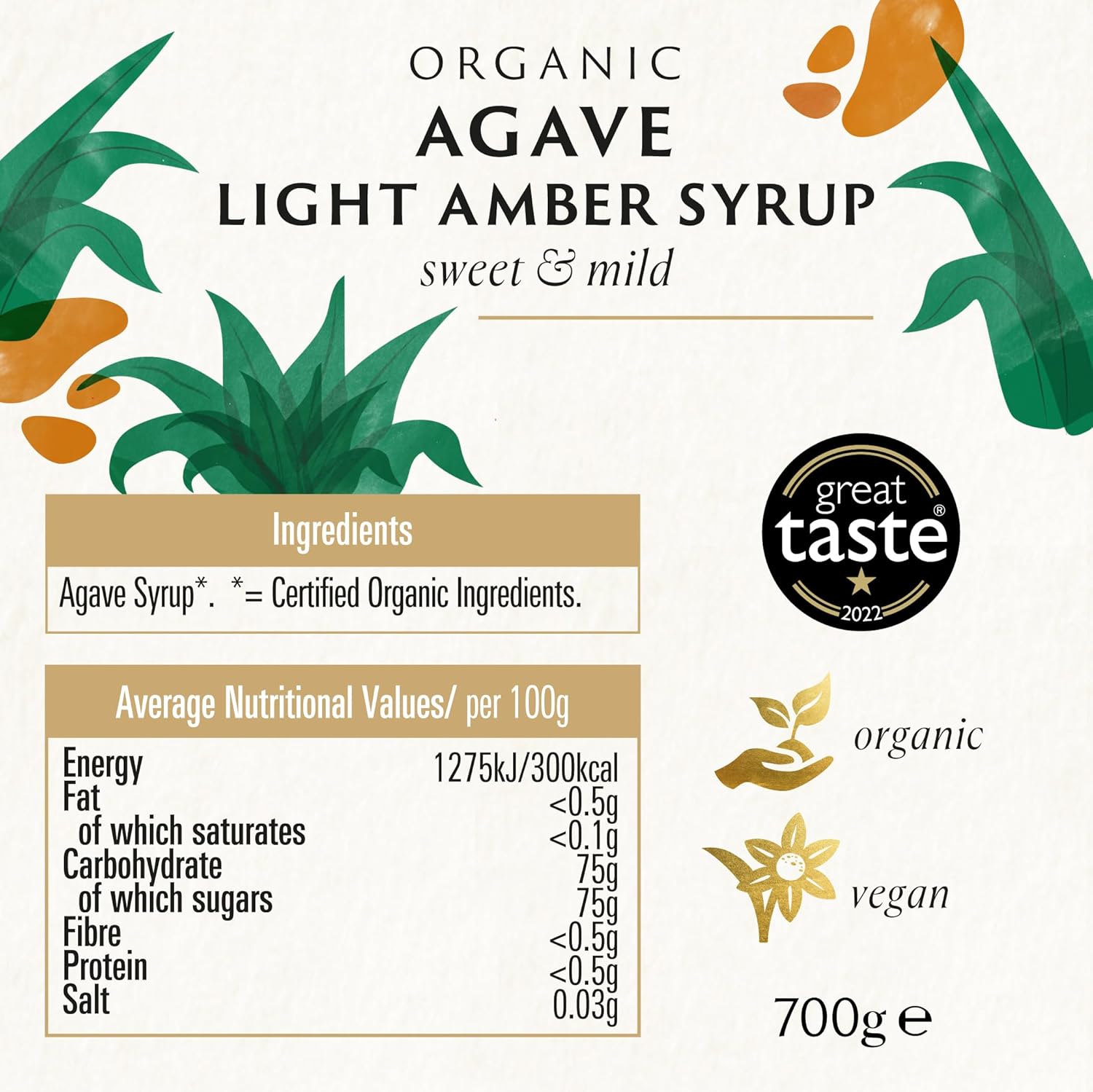 Biona Organic Light Agave Syrup 700g 3