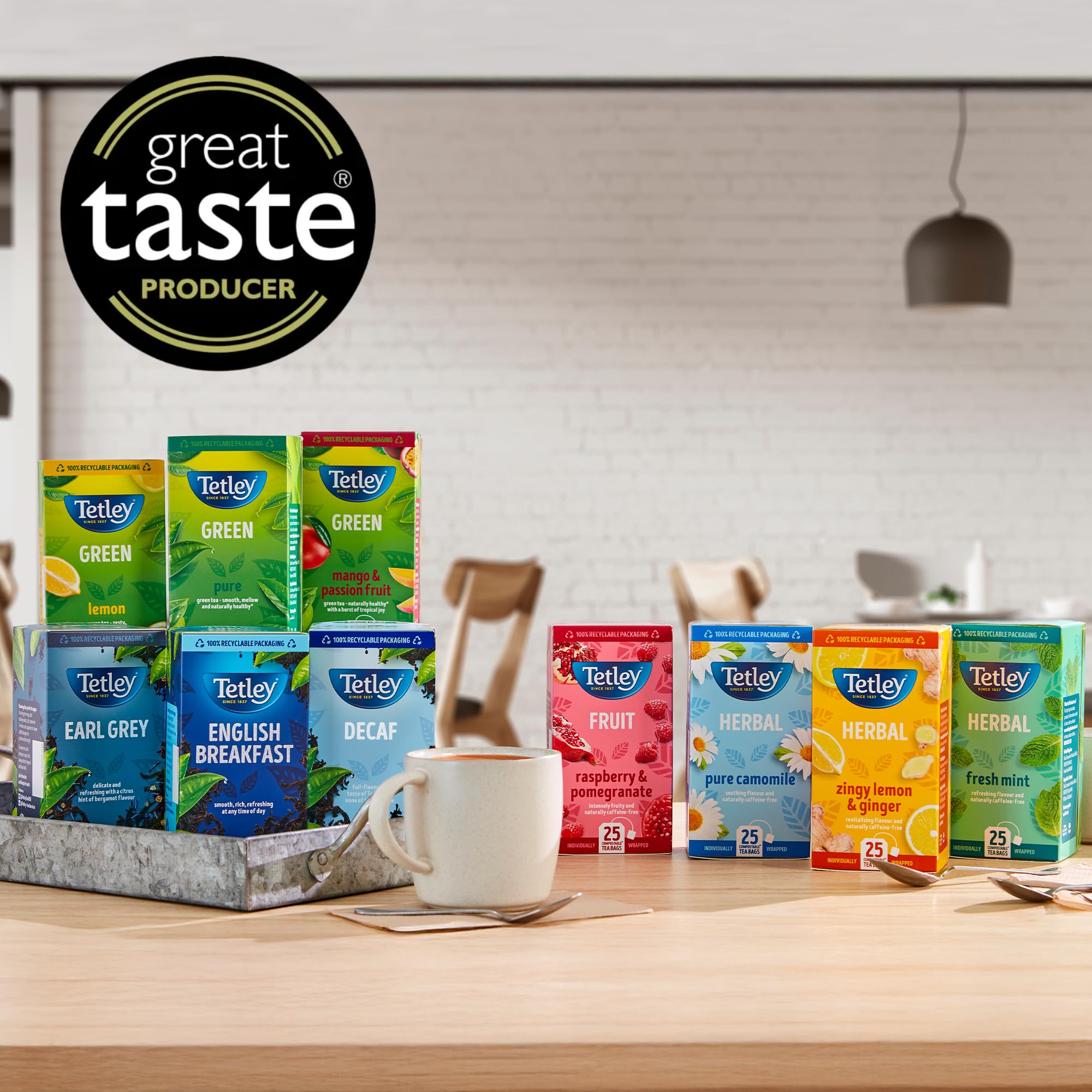 Tetley Everyday Original Decaf Black Tea Bags - Smooth Decaf Blend, Rainforest Alliance Certified | 25 Count (Pack of 1) 8
