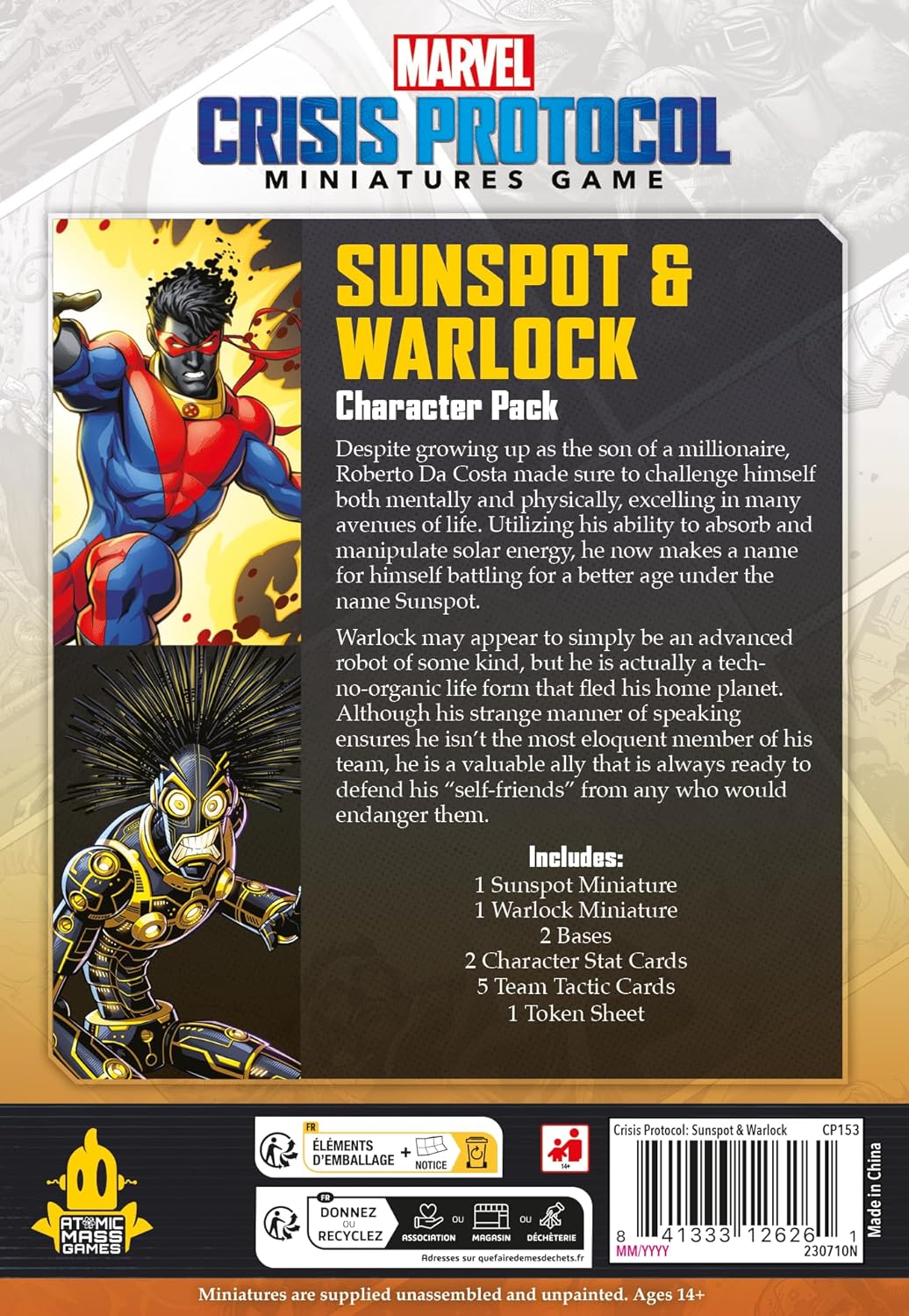 Atomic Mass Games Marvel: Crisis Protocol Sunspot & Warlock Character Pack (CP153)