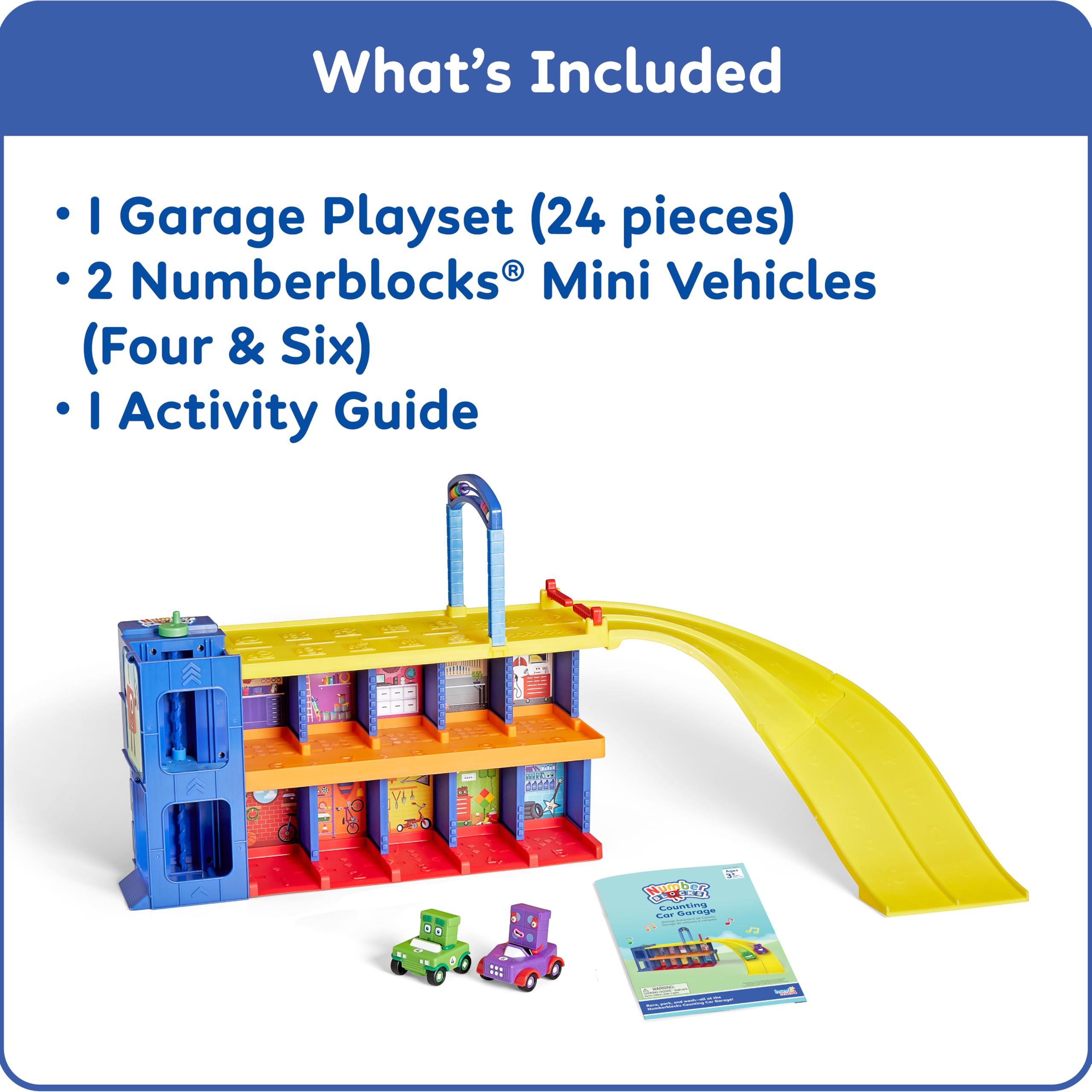 Learning Resources Numberblocks Counting Car Garage - Educational Playset with Moving Parts & Sounds, Ages 3+ 6