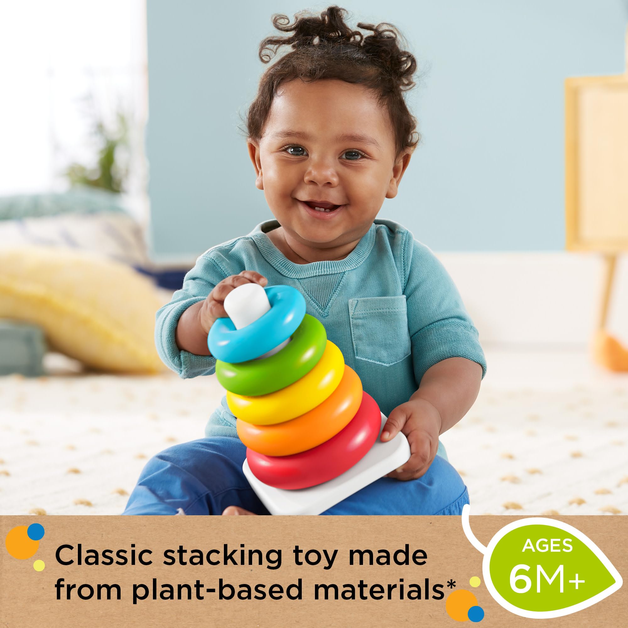 Fisher-Price Rock-a-Stack Baby Toy - Classic Ring Stacking Toy for 6+ Months 7