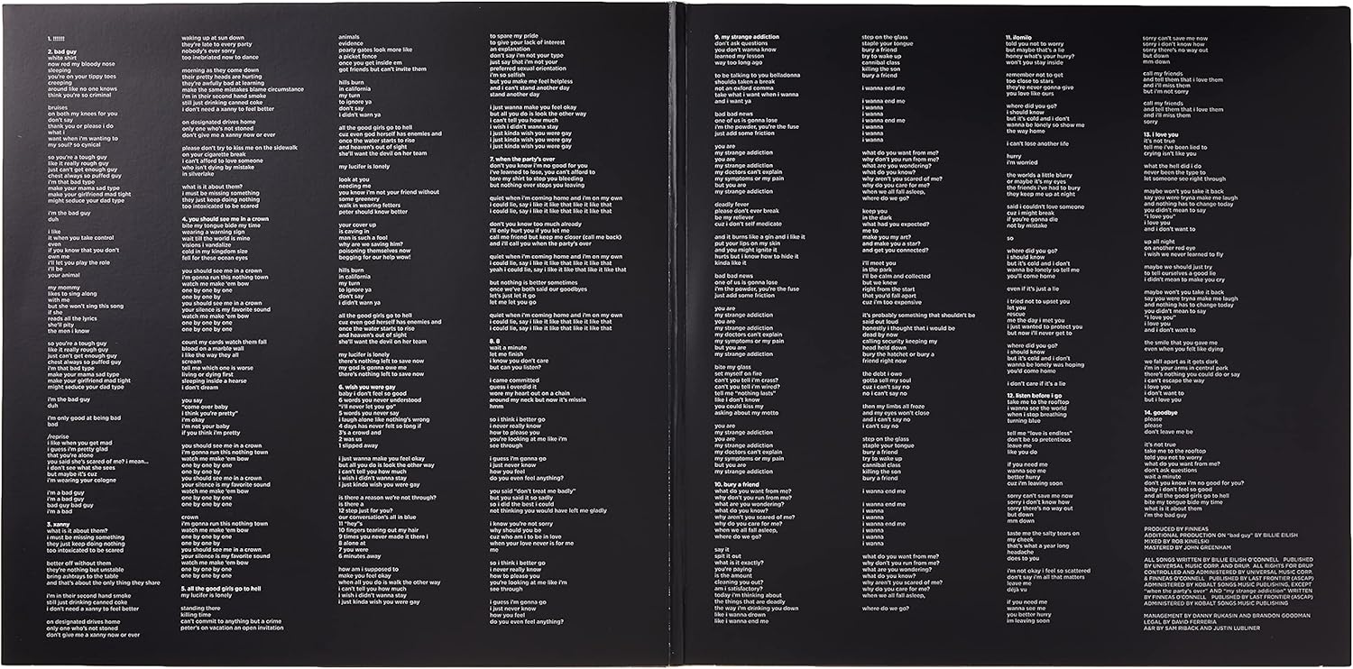 Billie Eilish - WHEN WE ALL FALL ASLEEP, WHERE DO WE GO? Audio CD 5