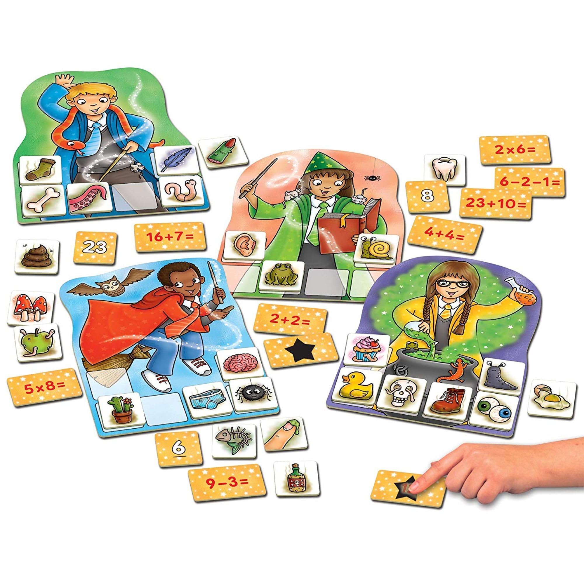 Orchard Toys Magic Maths Game - KS1 Addition Subtraction Multiplication | Ages 5-7 | 2-4 Players