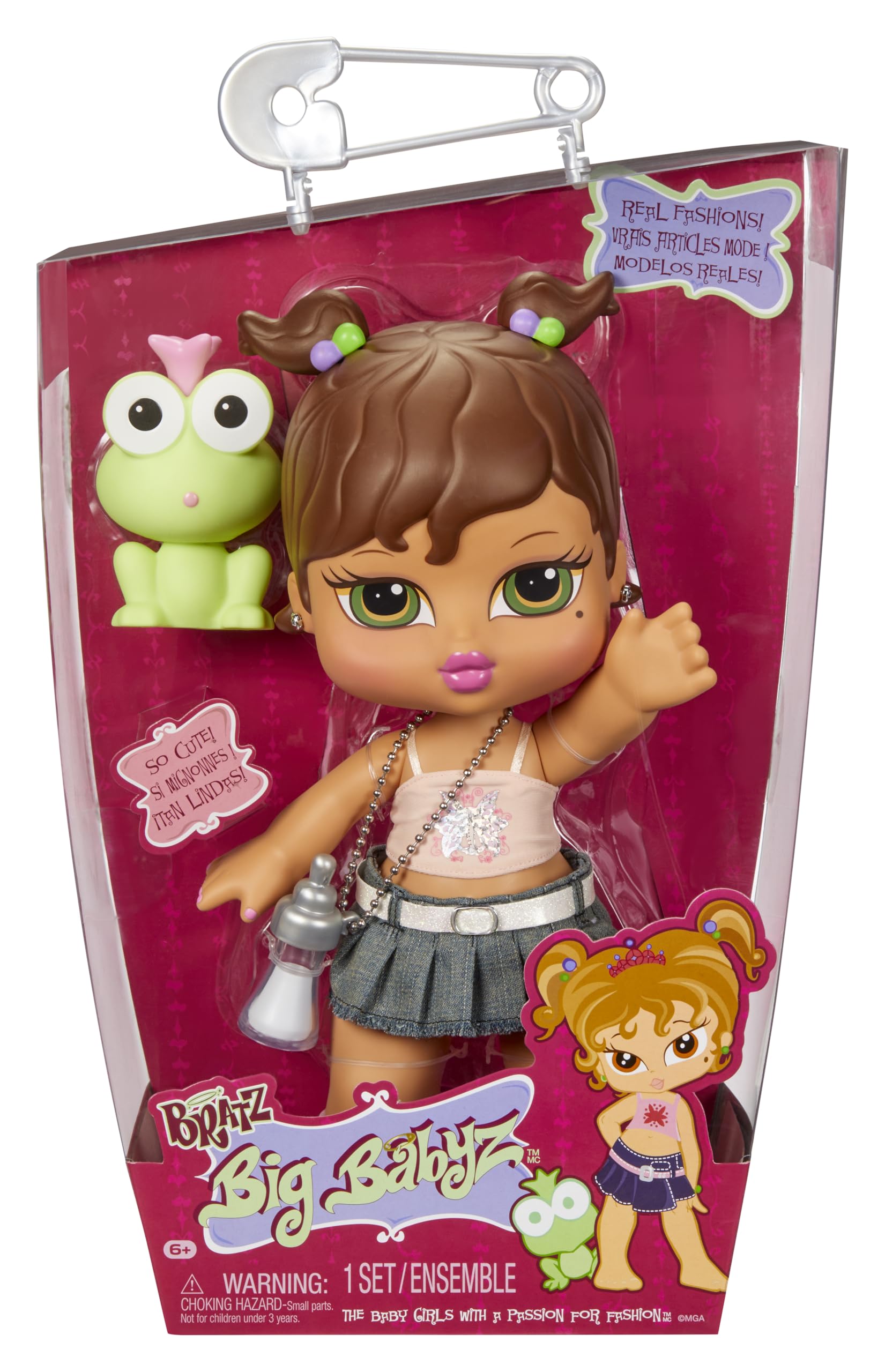 Bratz Big Babyz Yasmin - 34cm Collectible Doll with Pet & Bottle, Pink Fashion Outfit 10
