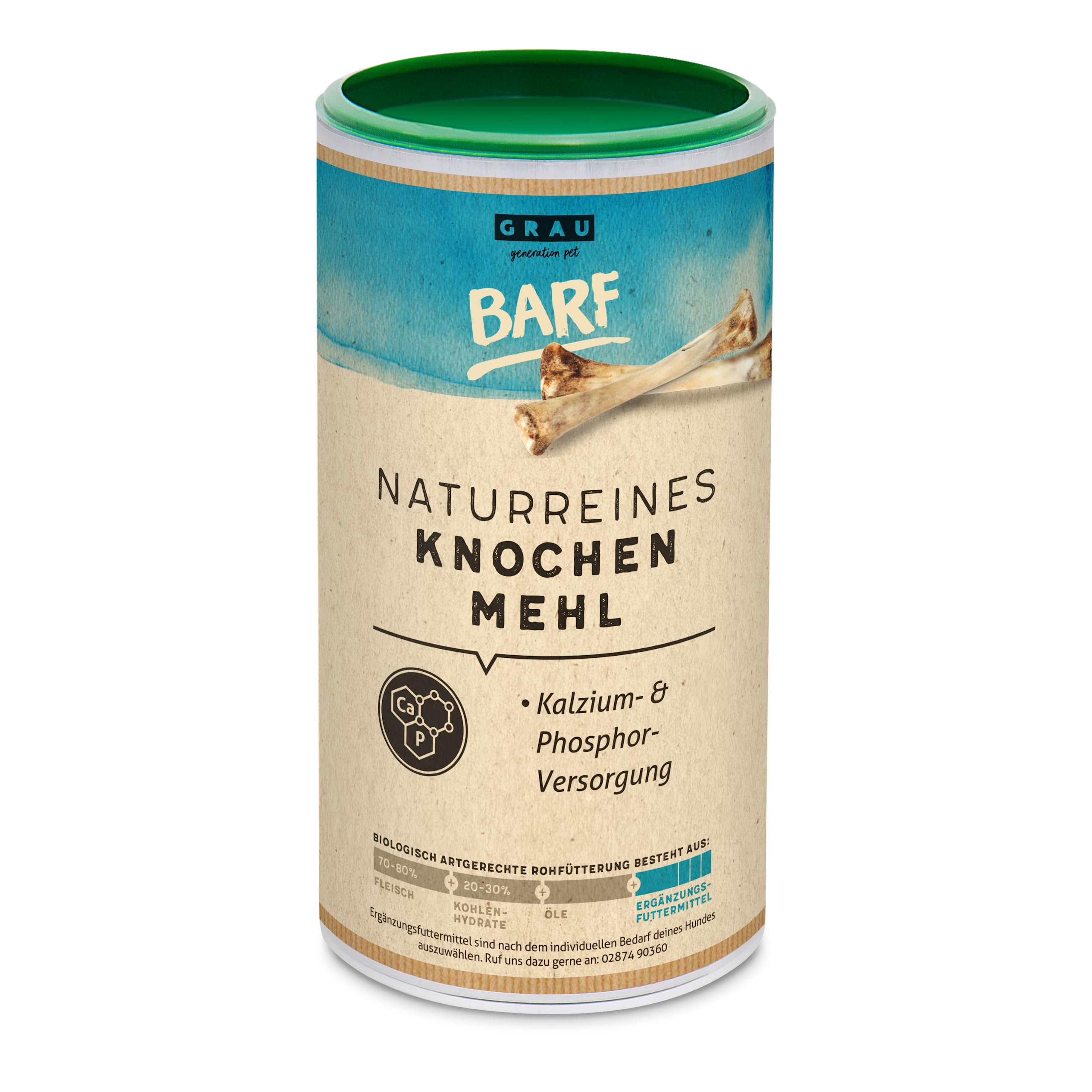 Grau Beef Bone Meal Powder - High Calcium & Phosphorus for Dogs | 800g