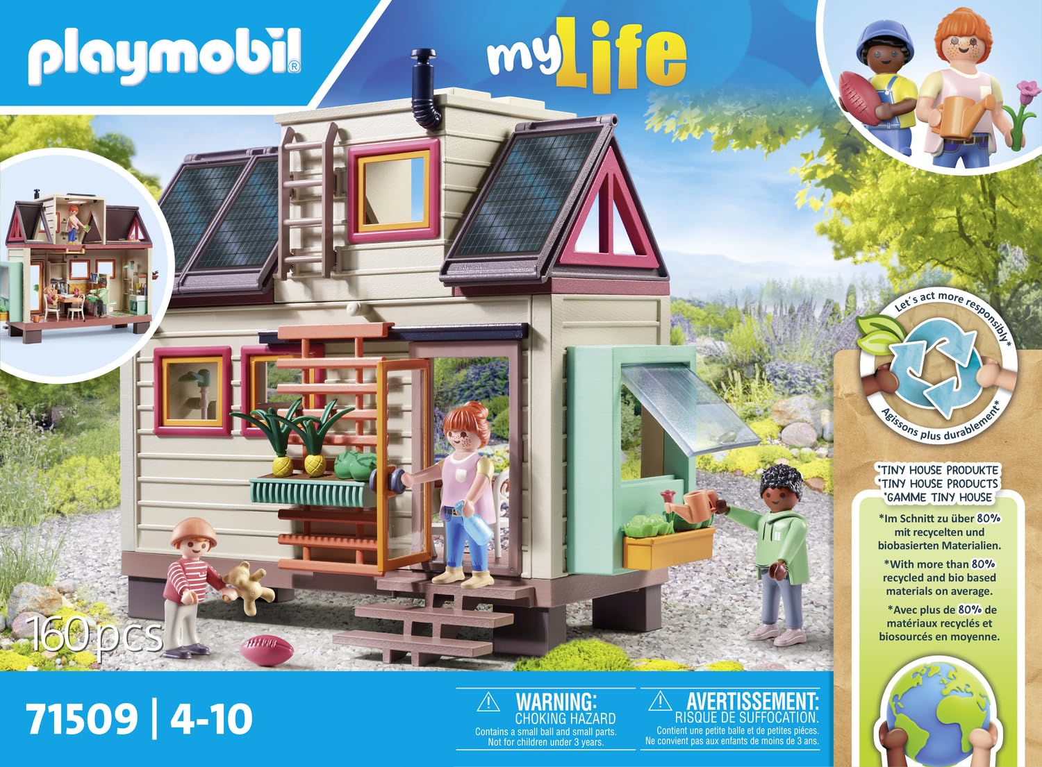 Playmobil Tiny House Playset - 160-Piece Detailed Home with Figures & Accessories for Ages 4+ 6