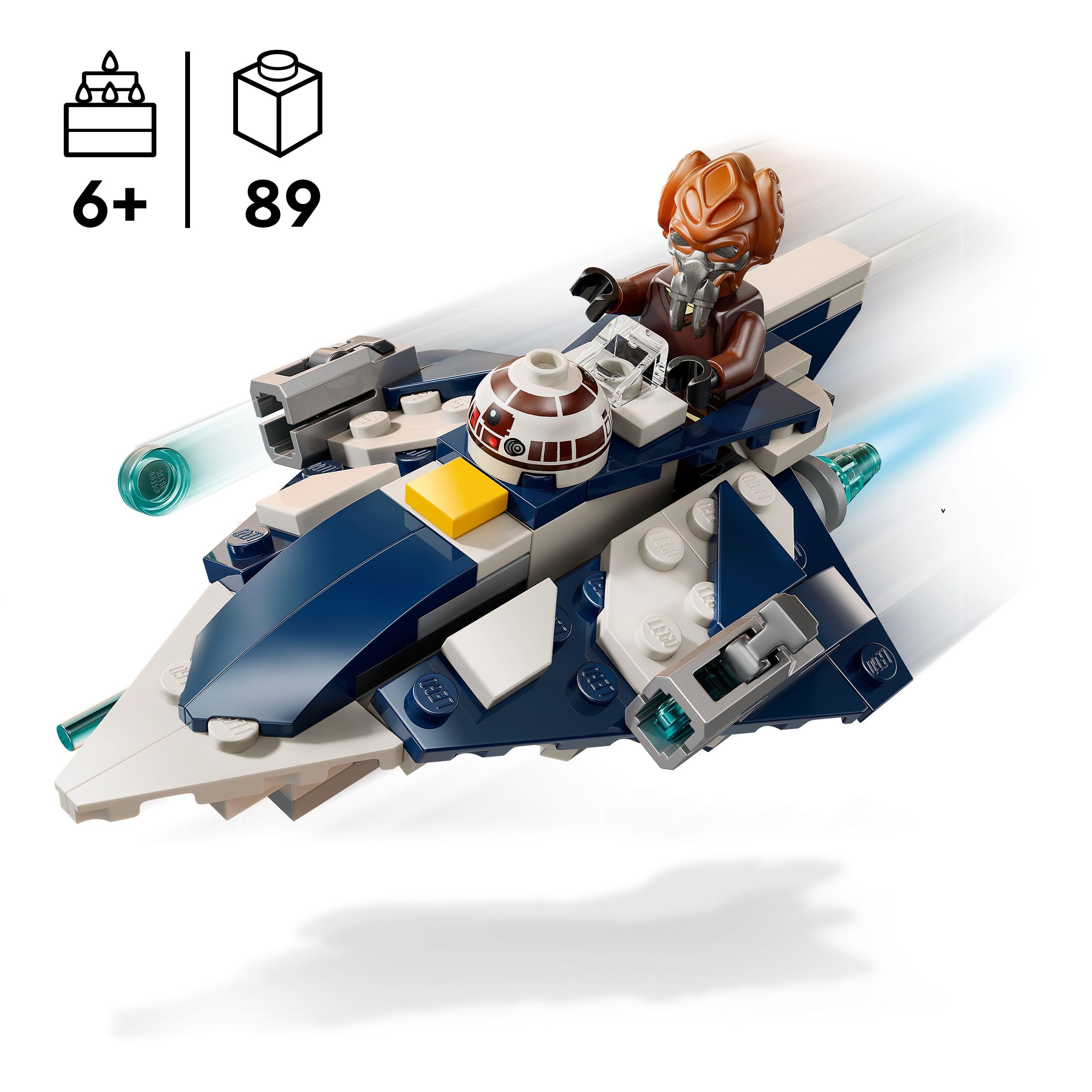 LEGO Star Wars Plo Koon's Jedi Starfighter Microfighter - Building Set for Kids 6+