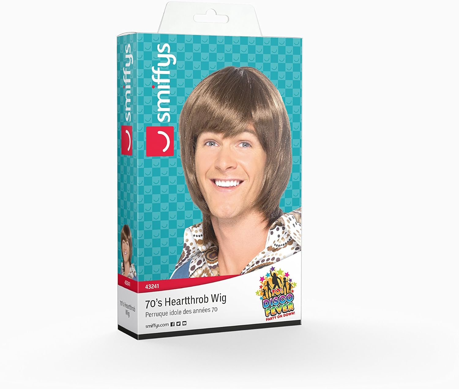Smiffys 70s Heartthrob Brown Wig