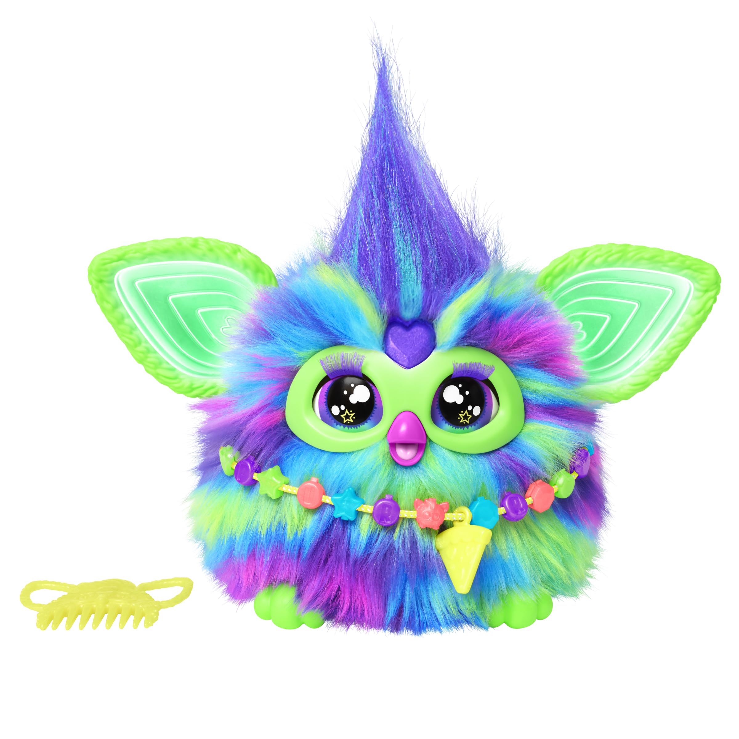 Furby Galaxy Glow in the Dark Interactive Plush Toy - English Version, 6+ Years