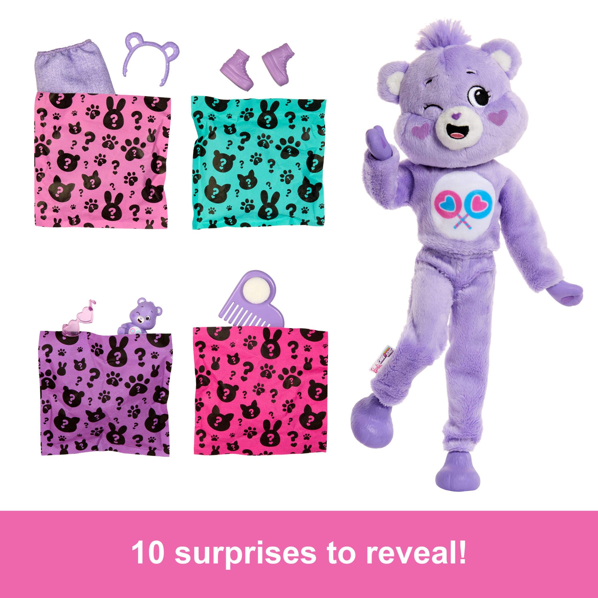 Barbie Cutie Reveal Doll & Accessories - Care Bears Series 1 Share Bear Playset 7