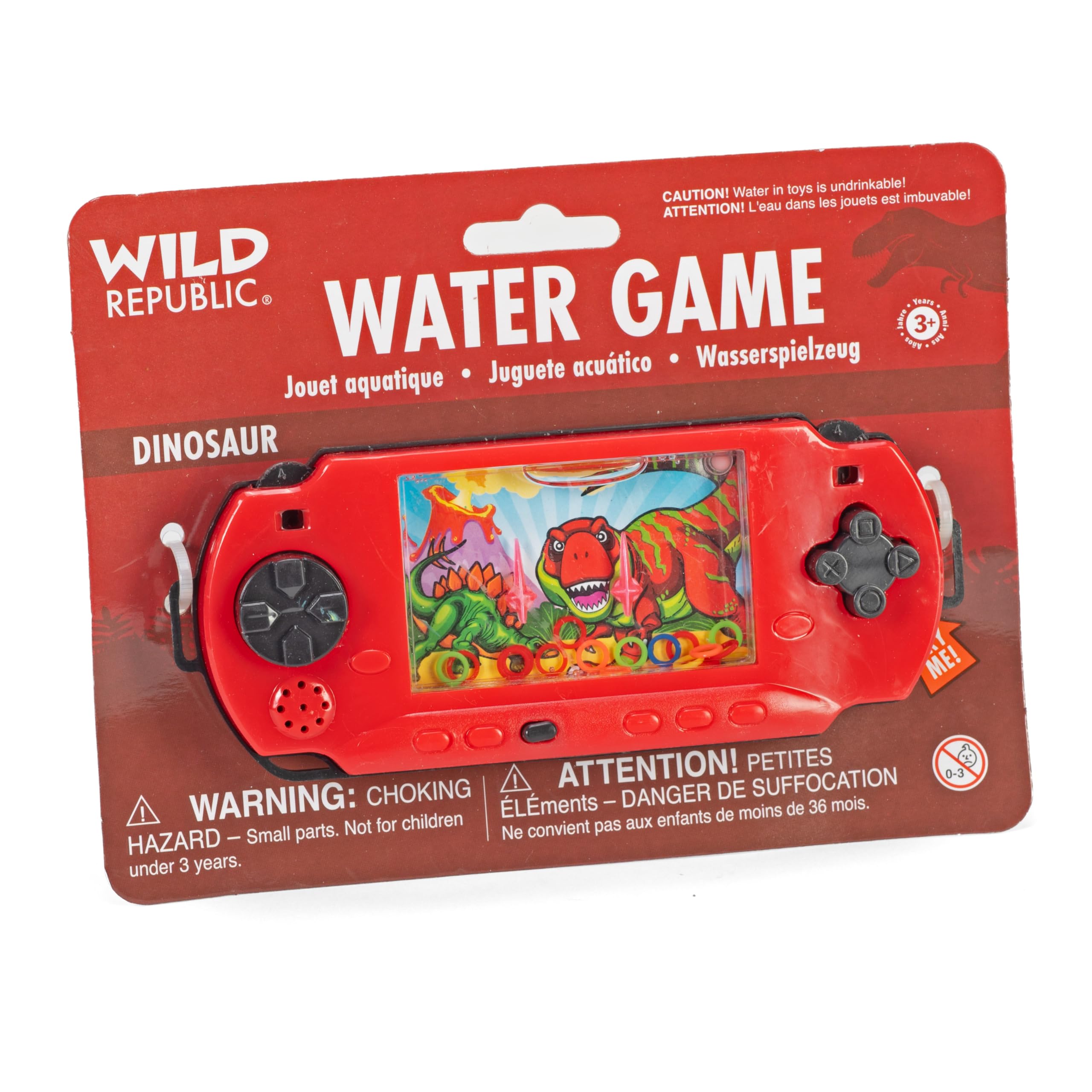WILD REPUBLIC Water Games Dinosaur Handheld Toy | Battery-Free | Ages 3+