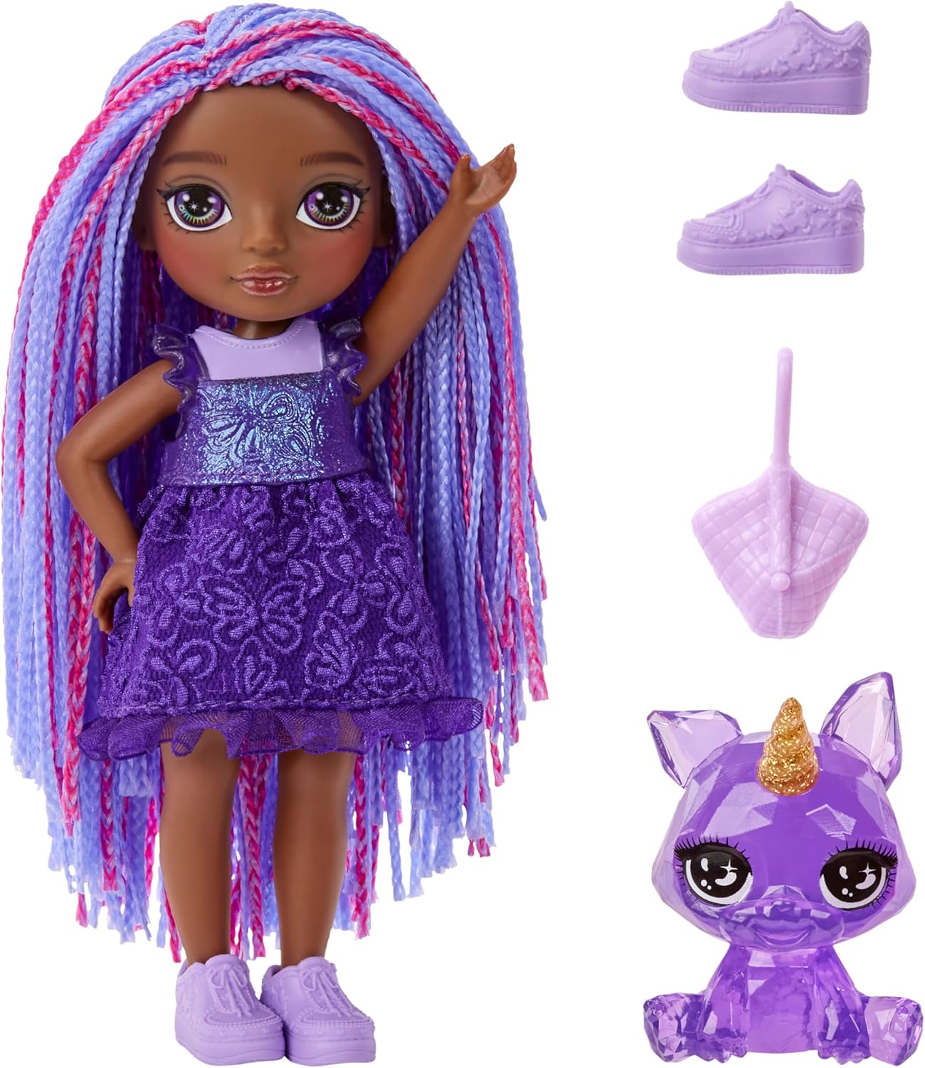 Rainbow High Littles - Indigo Bailey - 14 cm Posable Fashion Doll with Magical Fox 5