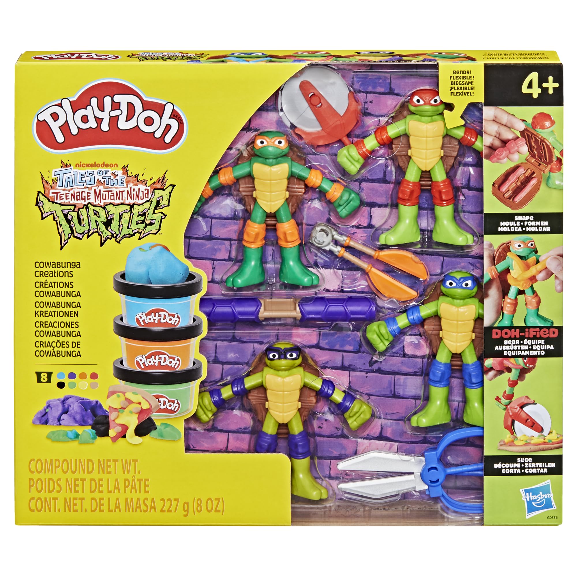 Play-Doh Teenage Mutant Ninja Turtles Cowabunga Creations Playset with 8 Colors