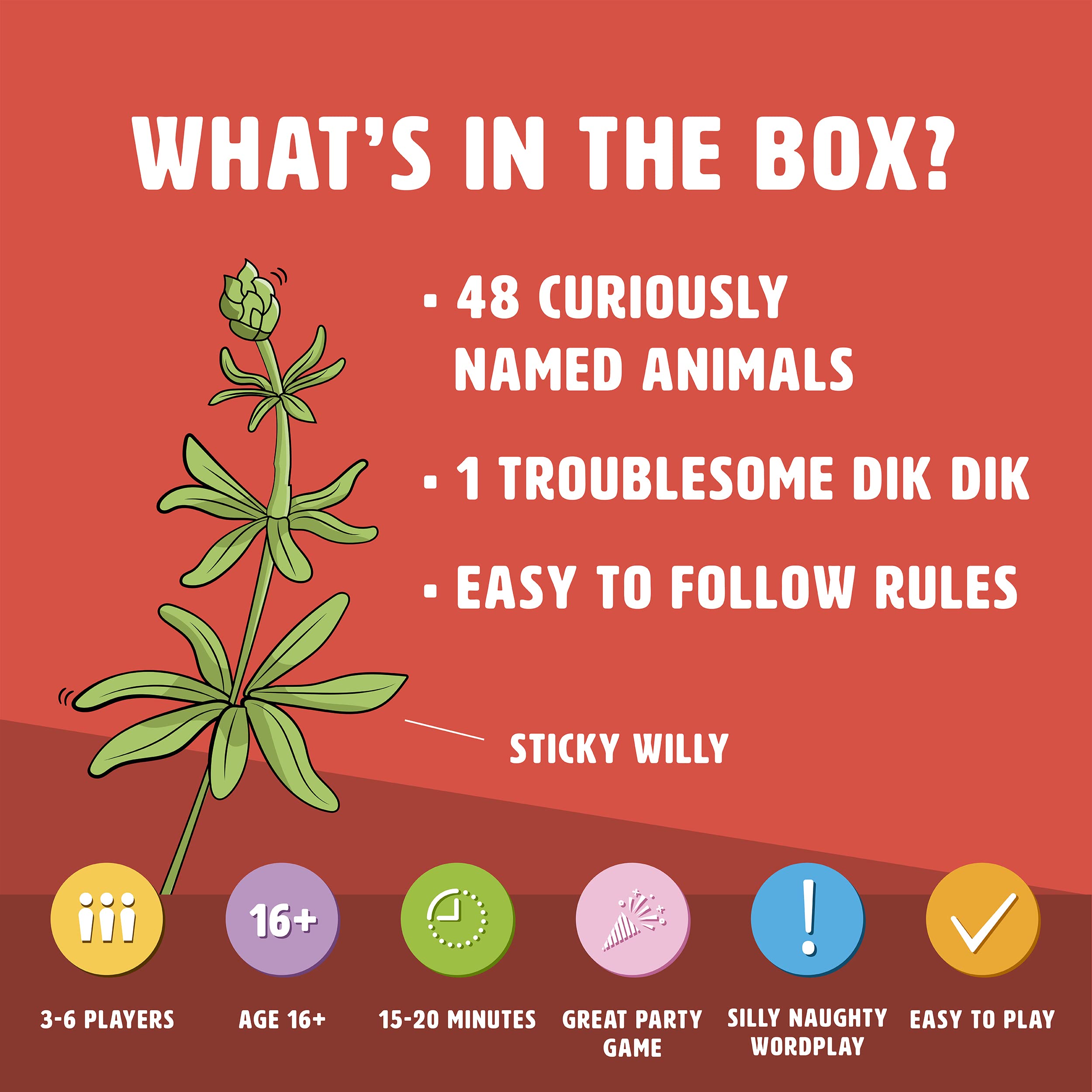 Ginger Fox Don't Be A Dik Dik Card Game - Hilarious Adult Nature Party Game for 3-6 Players 6