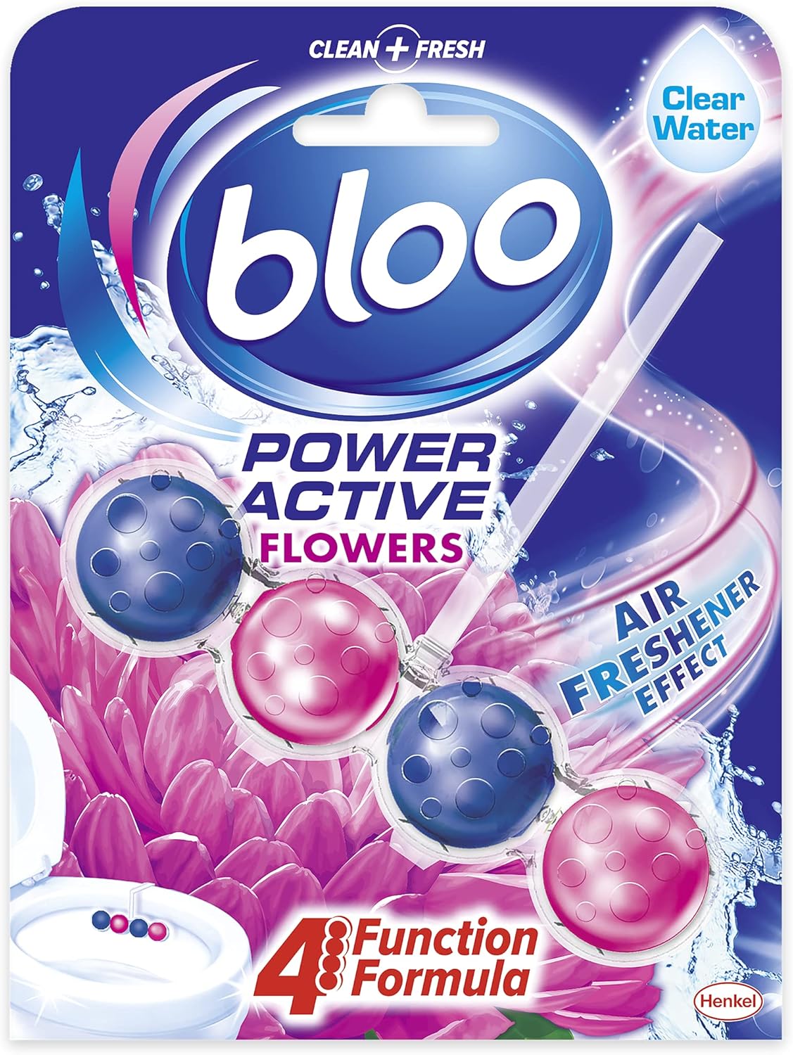 Bloo Power Active Fresh Flowers Toilet Rim Block (50g)