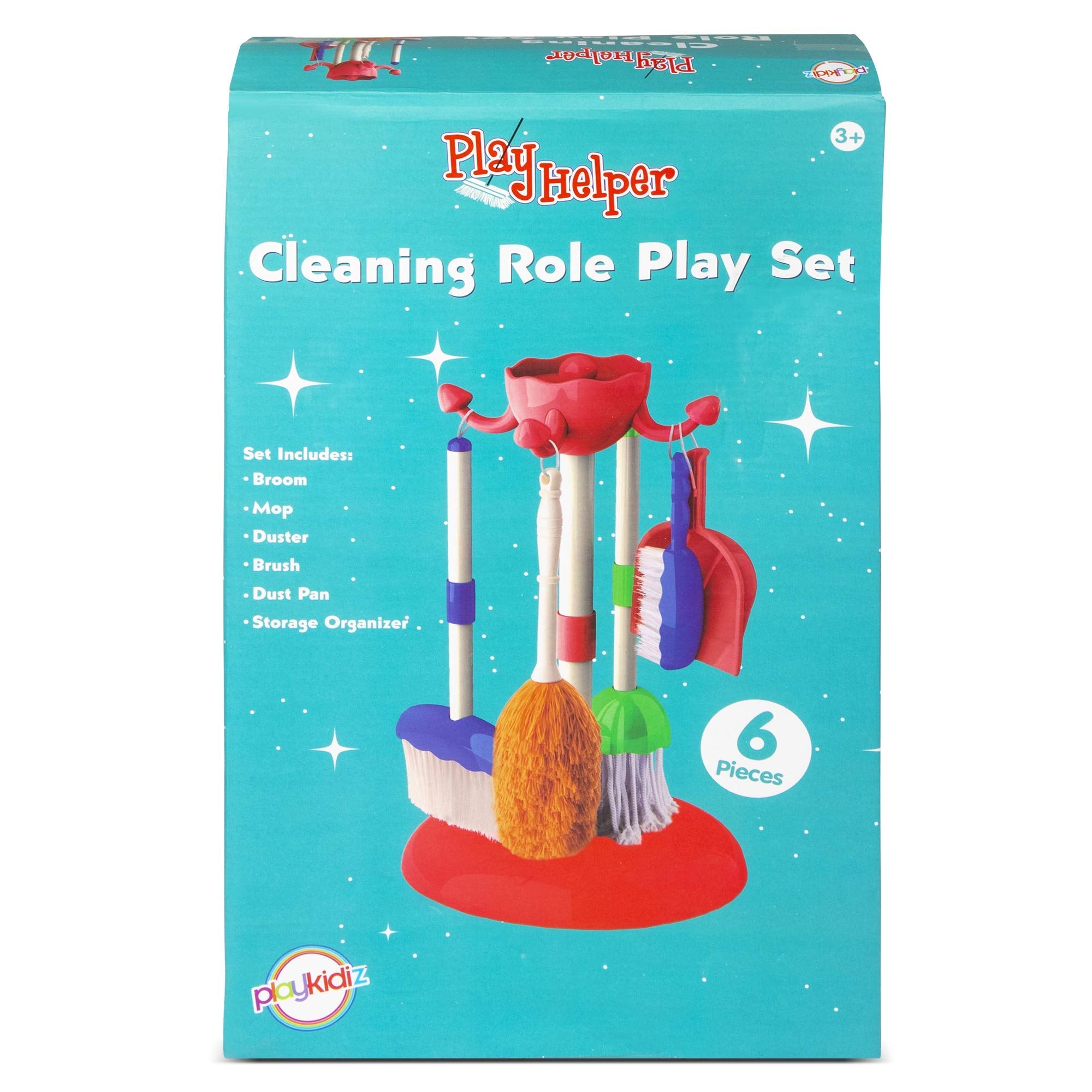 Playkidz Role Play Cleaning Set - 6 Pcs Household Toy for Kids Ages 3+ 3