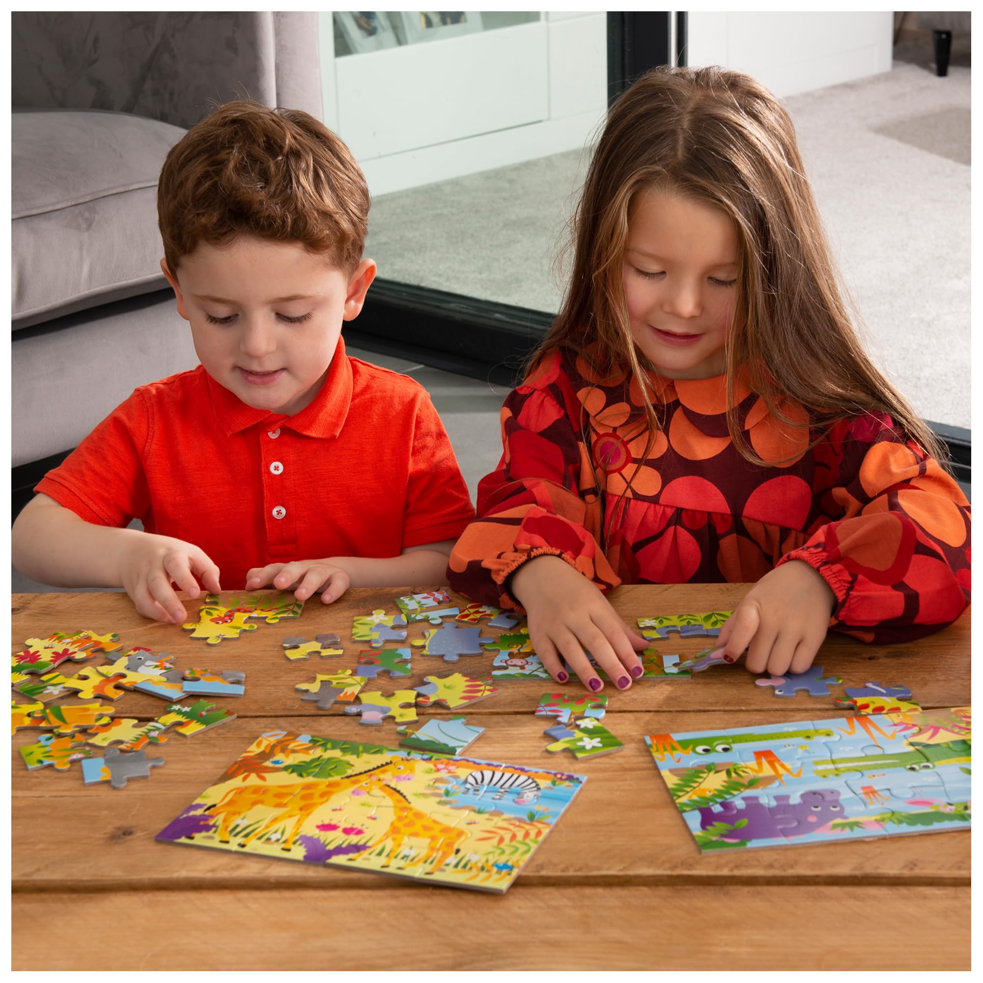 Galt Toys 4 Puzzles in a Box - Jungle Animal Jigsaw Puzzle Set for Kids, Ages 3 Years and Up 8