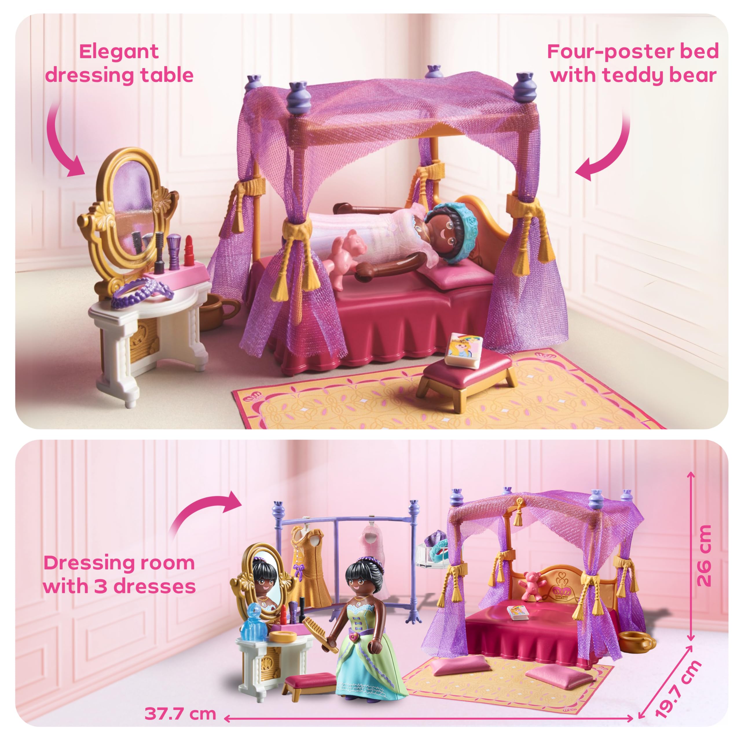Playmobil Princess Magic Bedroom with Dressing Room - Playset for Ages 4-10 5
