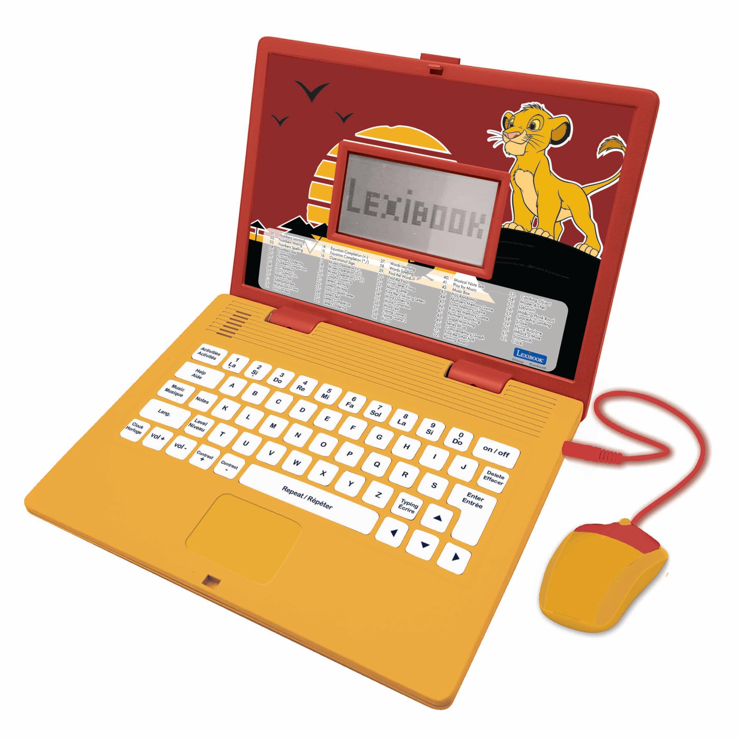 Lexibook Disney The Lion King Bilingual Laptop - 124 Educational Activities for Kids 8
