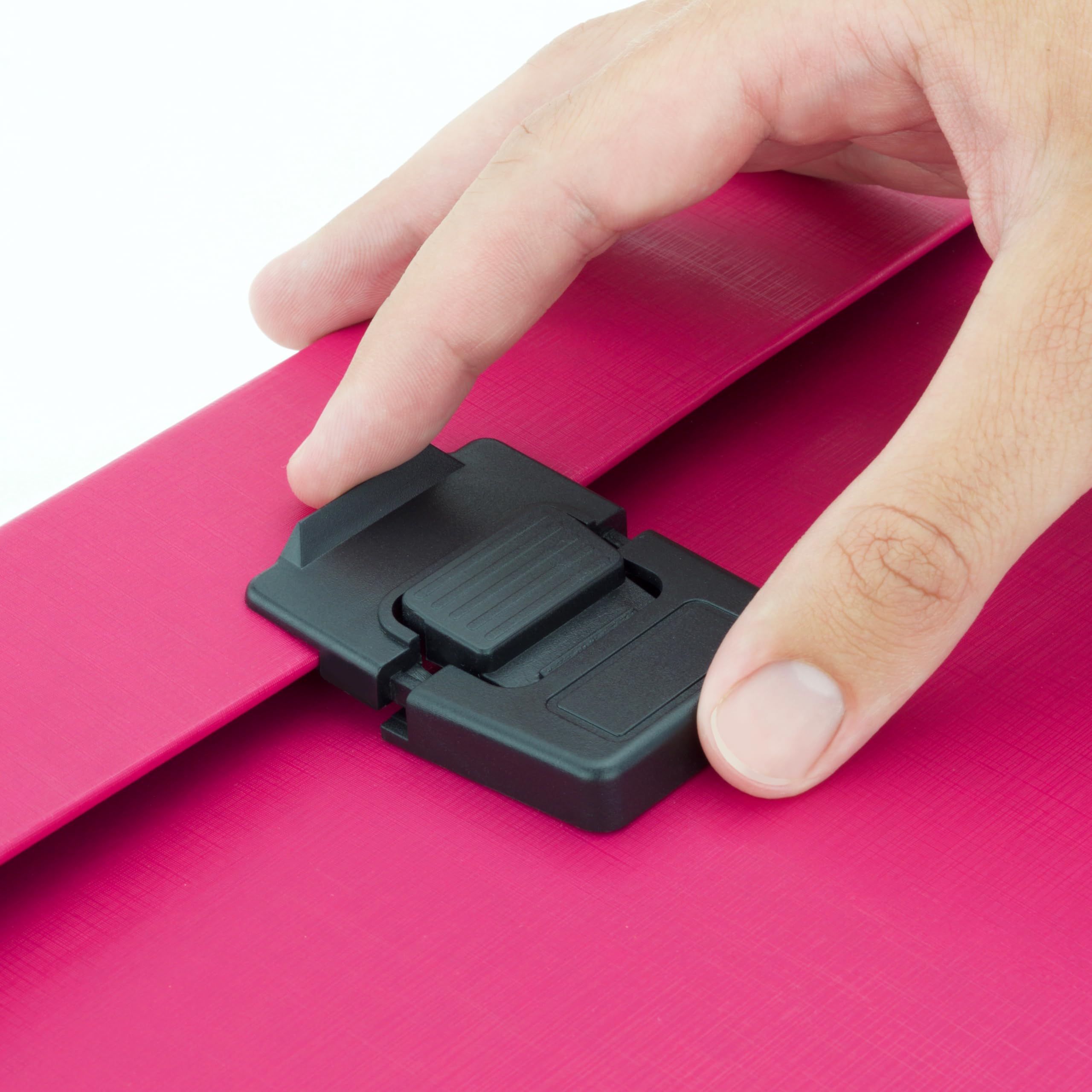 RAPESCO 1554 Expanding Box File Document Organiser - 19 Pocket A4+ | Hot Pink | 100% Recycled Manilla