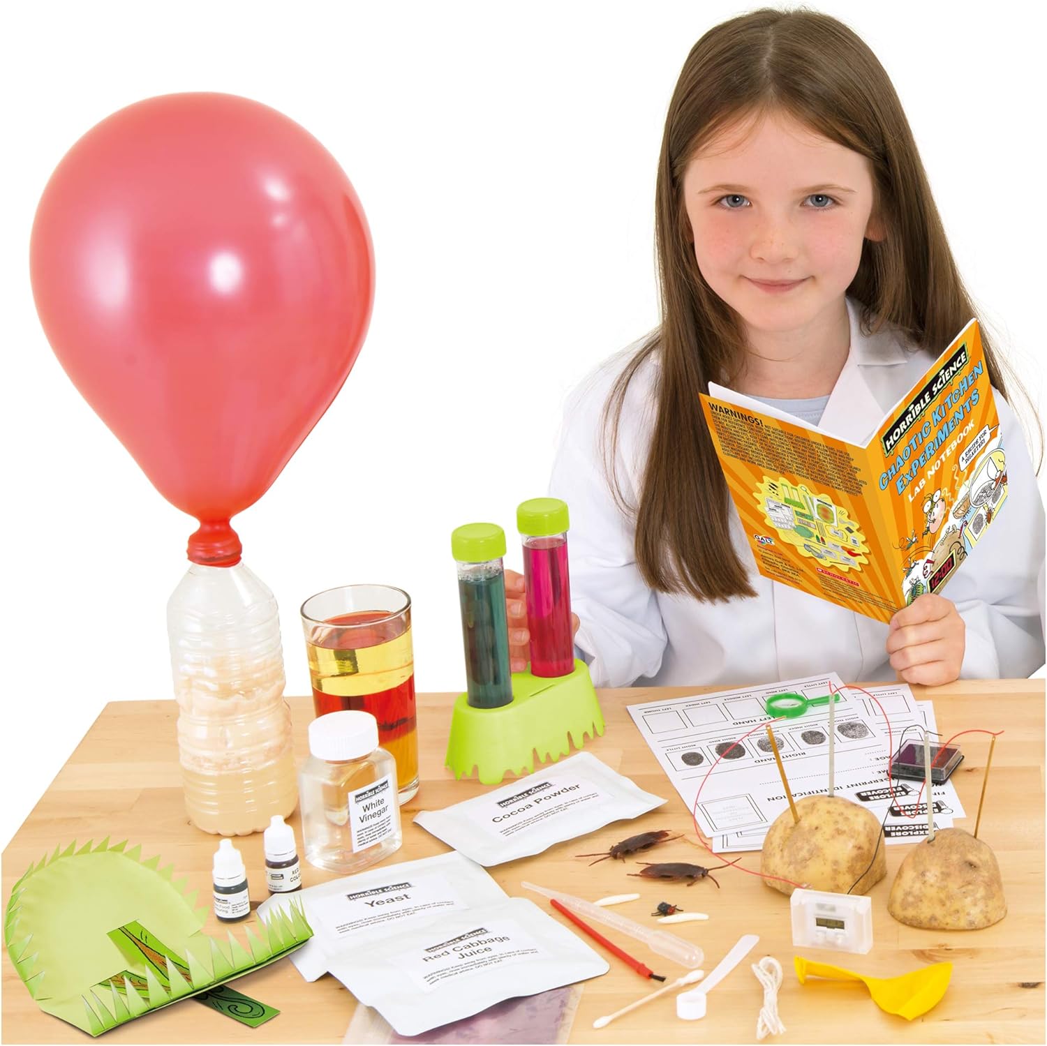 Horrible Science - Chaotic Kitchen Experiments by Galt Toys, STEM Science Kit for Kids 8+ 5
