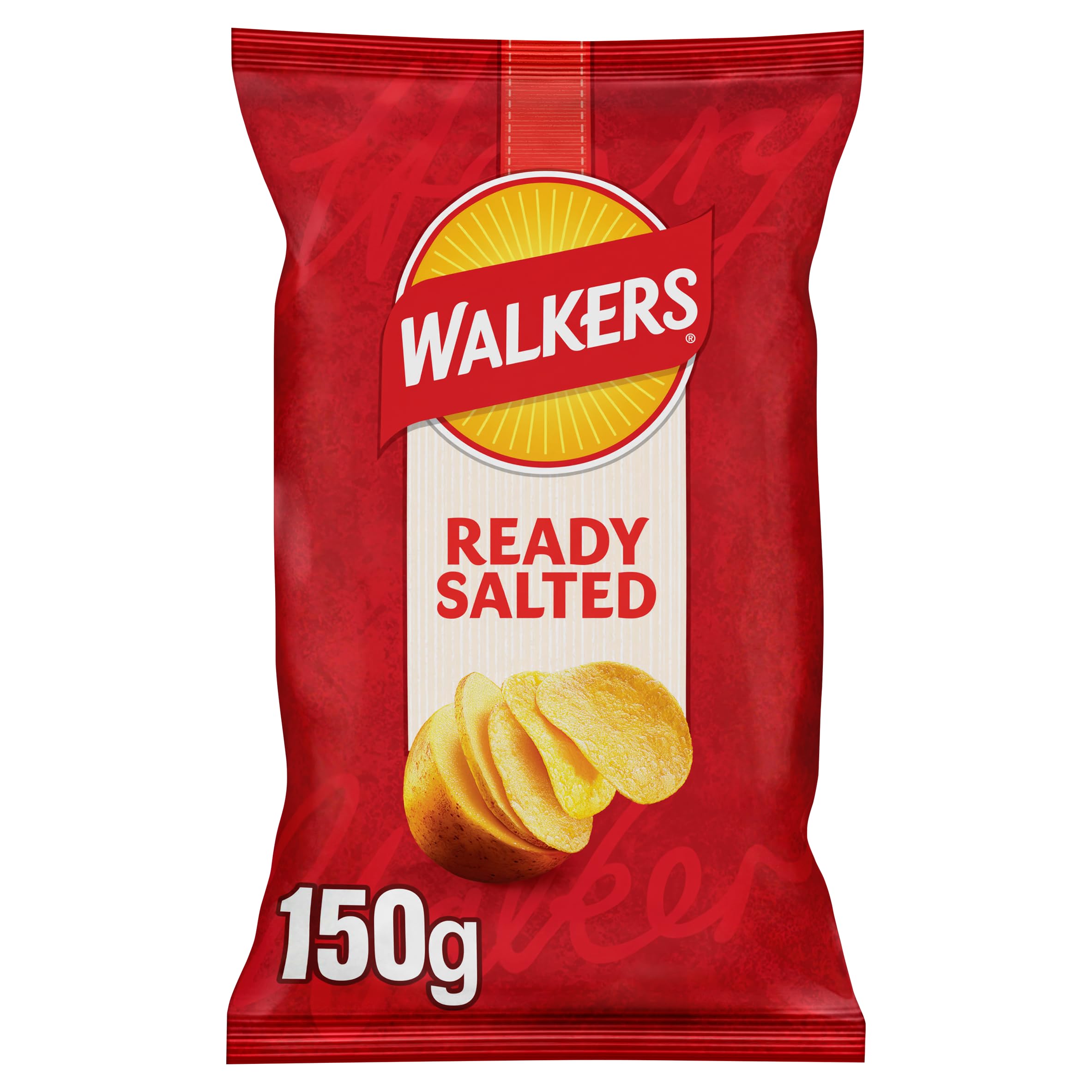 Walkers Ready Salted Crisps - 150g Sharing Bag | Made with 100% Great British Potatoes