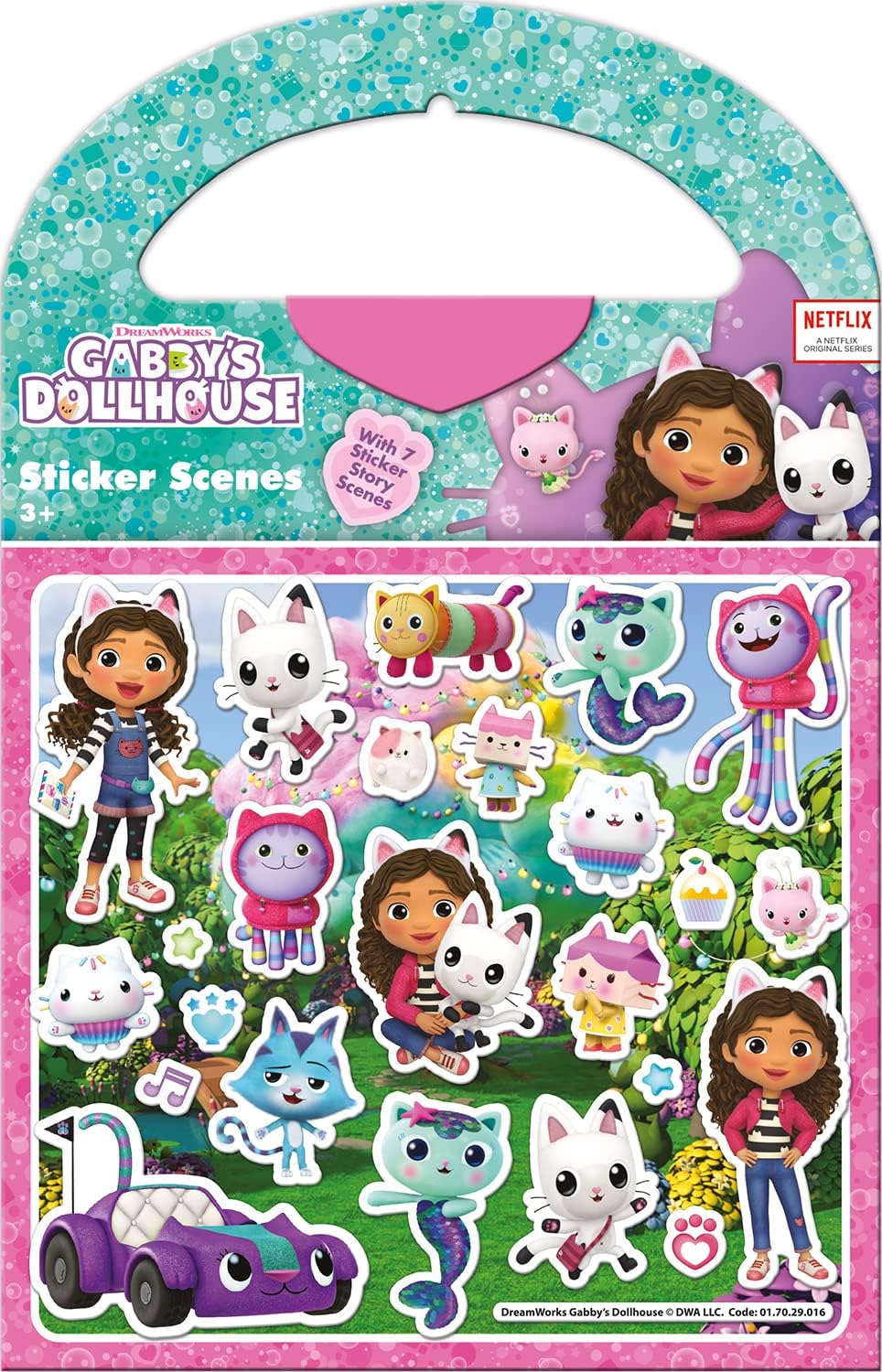 Paper Projects Gabby's Dollhouse Activity Set - Sticker Scene Craft Kit with 6 Scenes & 50+ Stickers