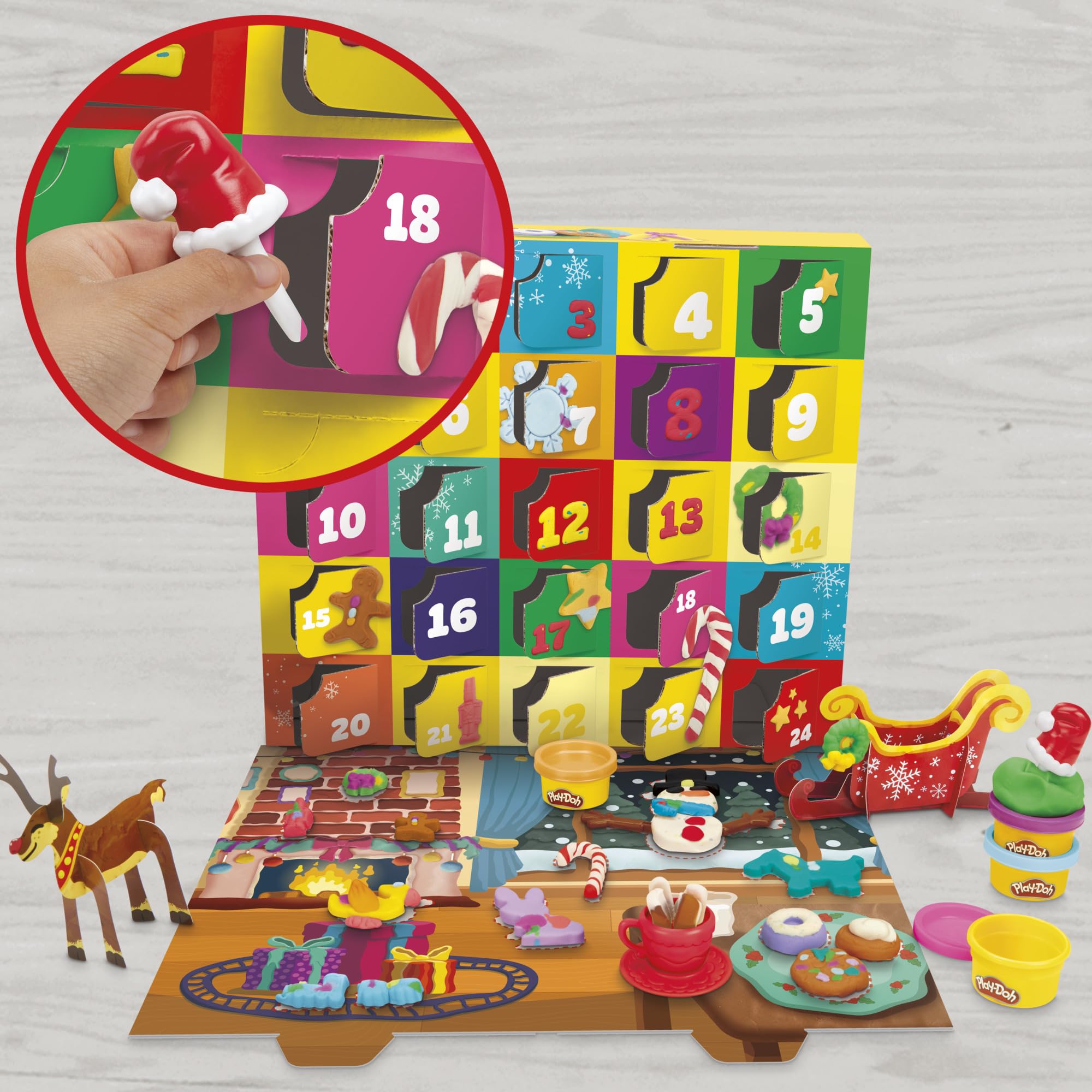 Play-Doh Holiday Advent Calendar - 24 Days of Creative Play for Kids 3+ 7