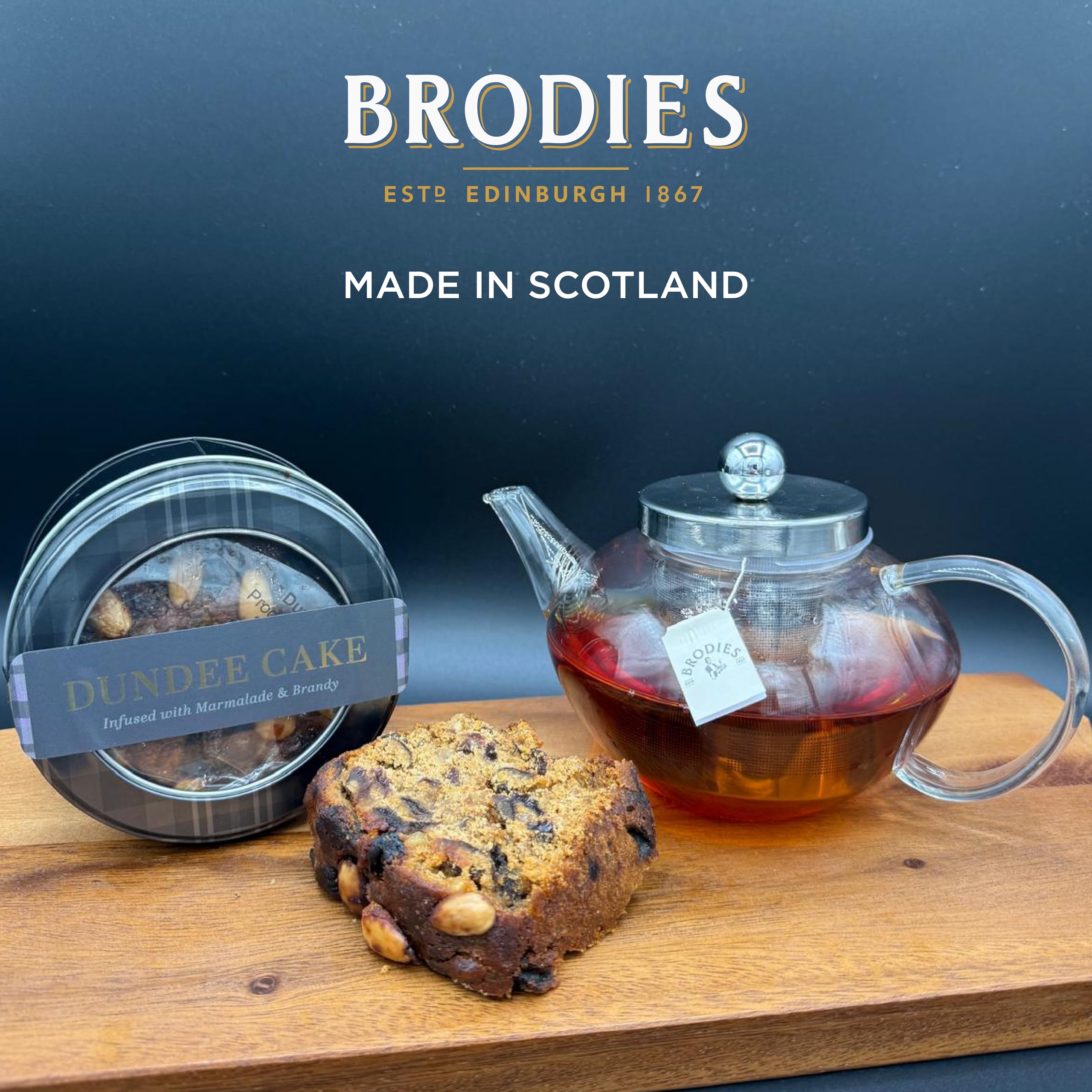 Brodies Dundee Cake - 315g - Handmade Scottish Fruit Cake with Marmalade, Brandy & Almonds 4