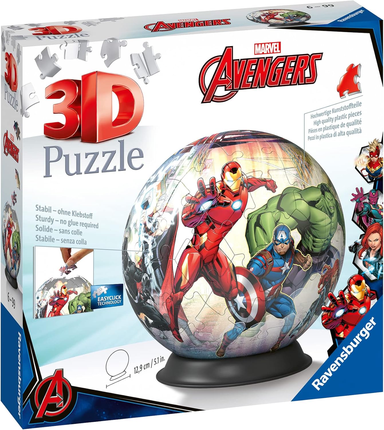 Ravensburger Marvel Avengers 3D Jigsaw Puzzle Ball - 72 Pieces for Kids 6 Years and Up 7