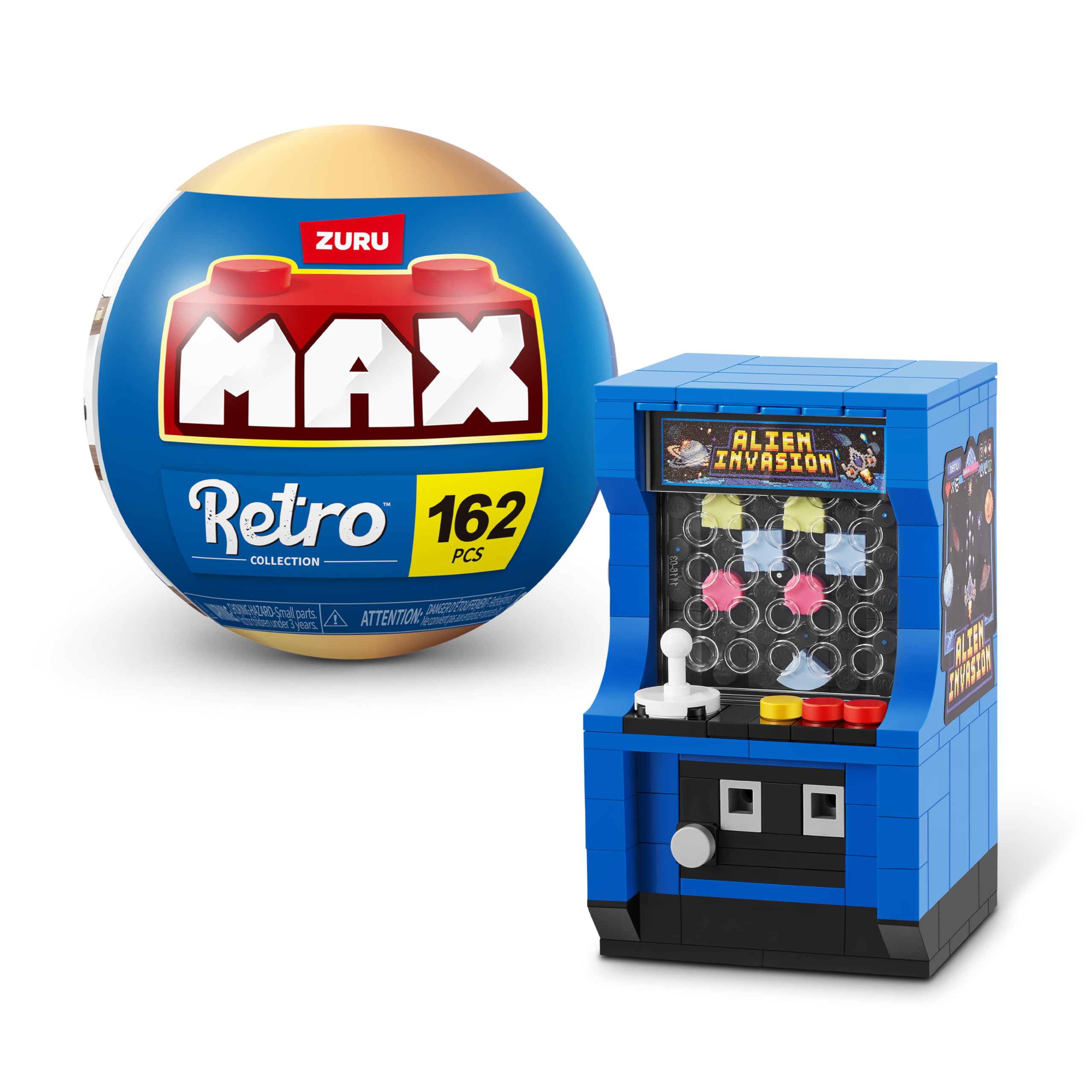 MAX Premium Retro Building Bricks - Arcade Machine Building Set for Ages 3+