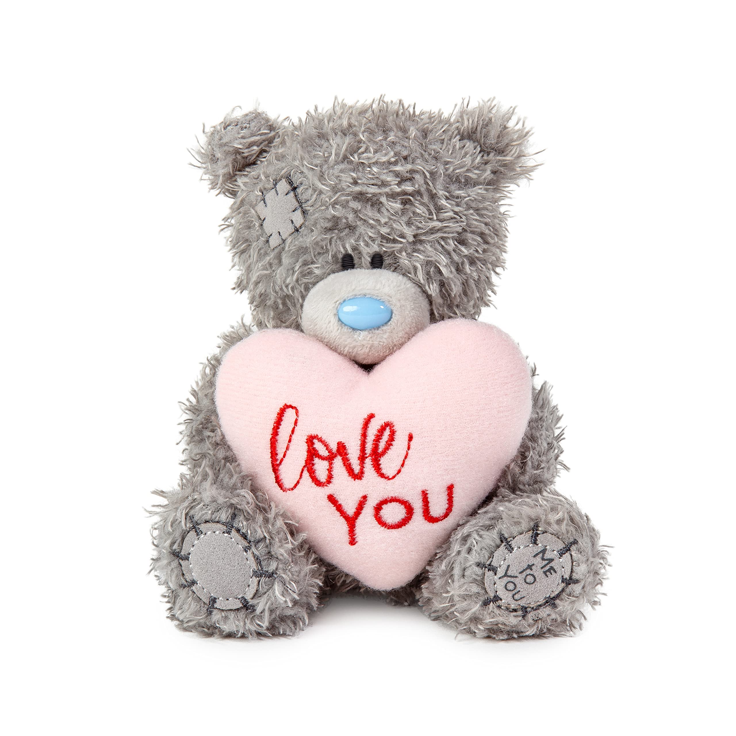 Me To You Bear Love You Padded Heart Soft Doll | Grey Plush | 10cm Seated