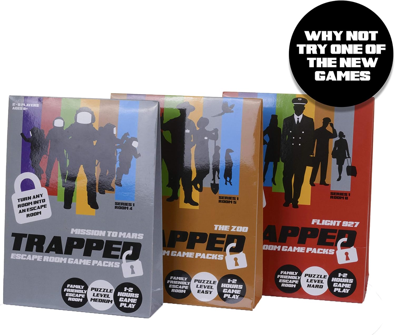 Trapped Mission to Mars | Escape Room in a Box Kit | Cooperative Puzzle Game for Families & Friends | Ages 8+ | 2-6 Players