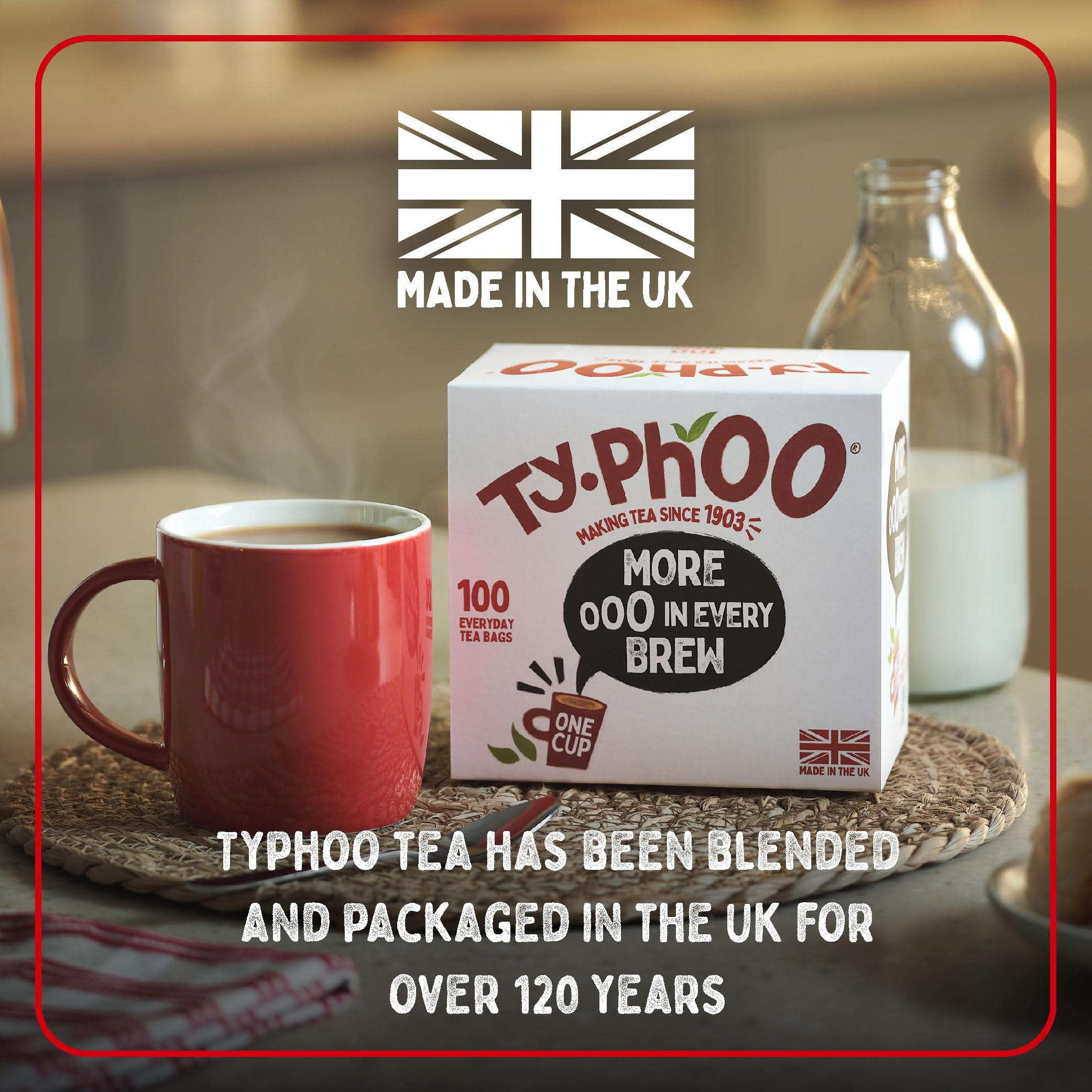 TY.PHOO Black Tea Bags - 100 Count One Cup Bags | Smooth Classic British Blend 4