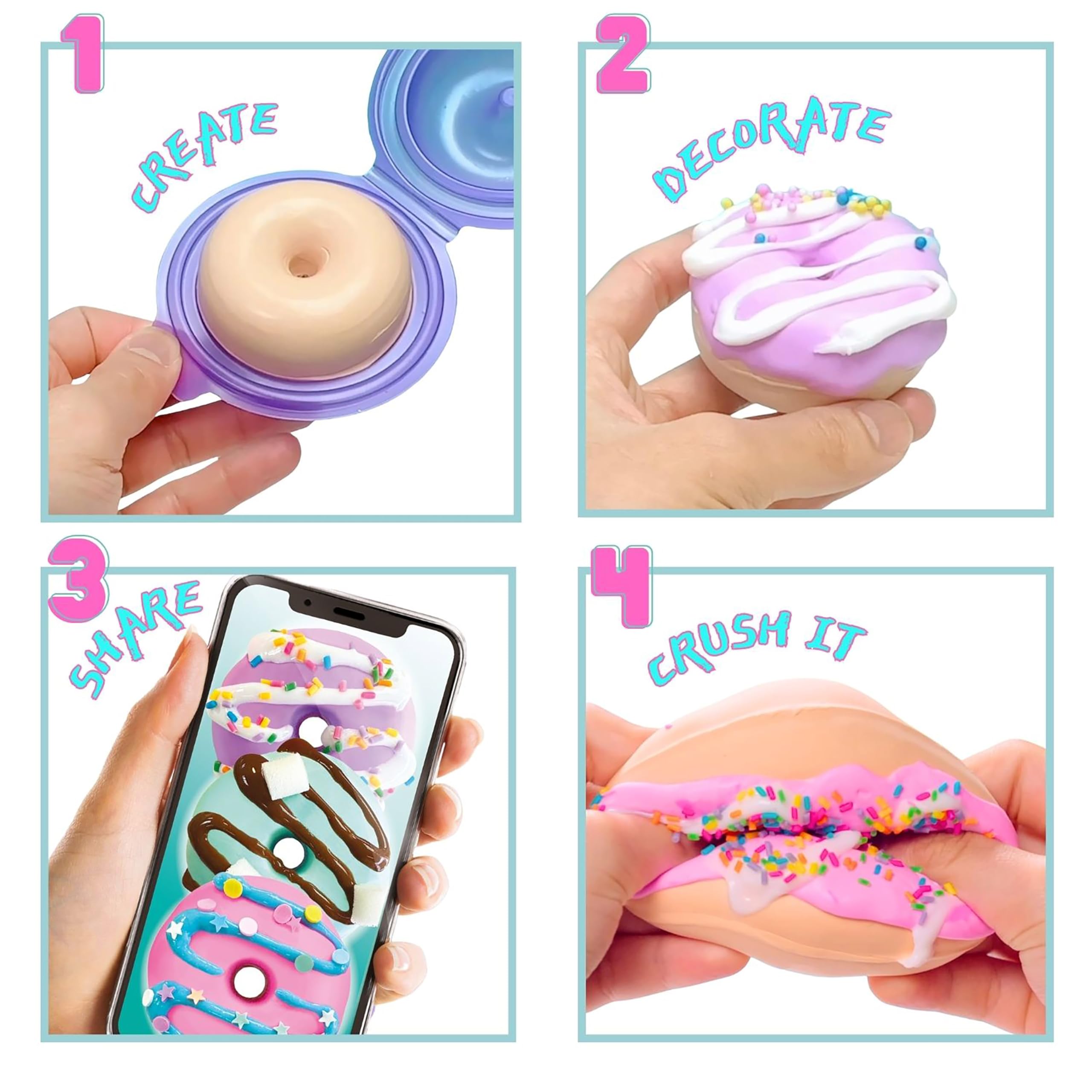 So Slime Sensations Sugary Crush Deluxe Pack - Make Fun Slime Treats with Multi-Textured Slime & Accessories 8