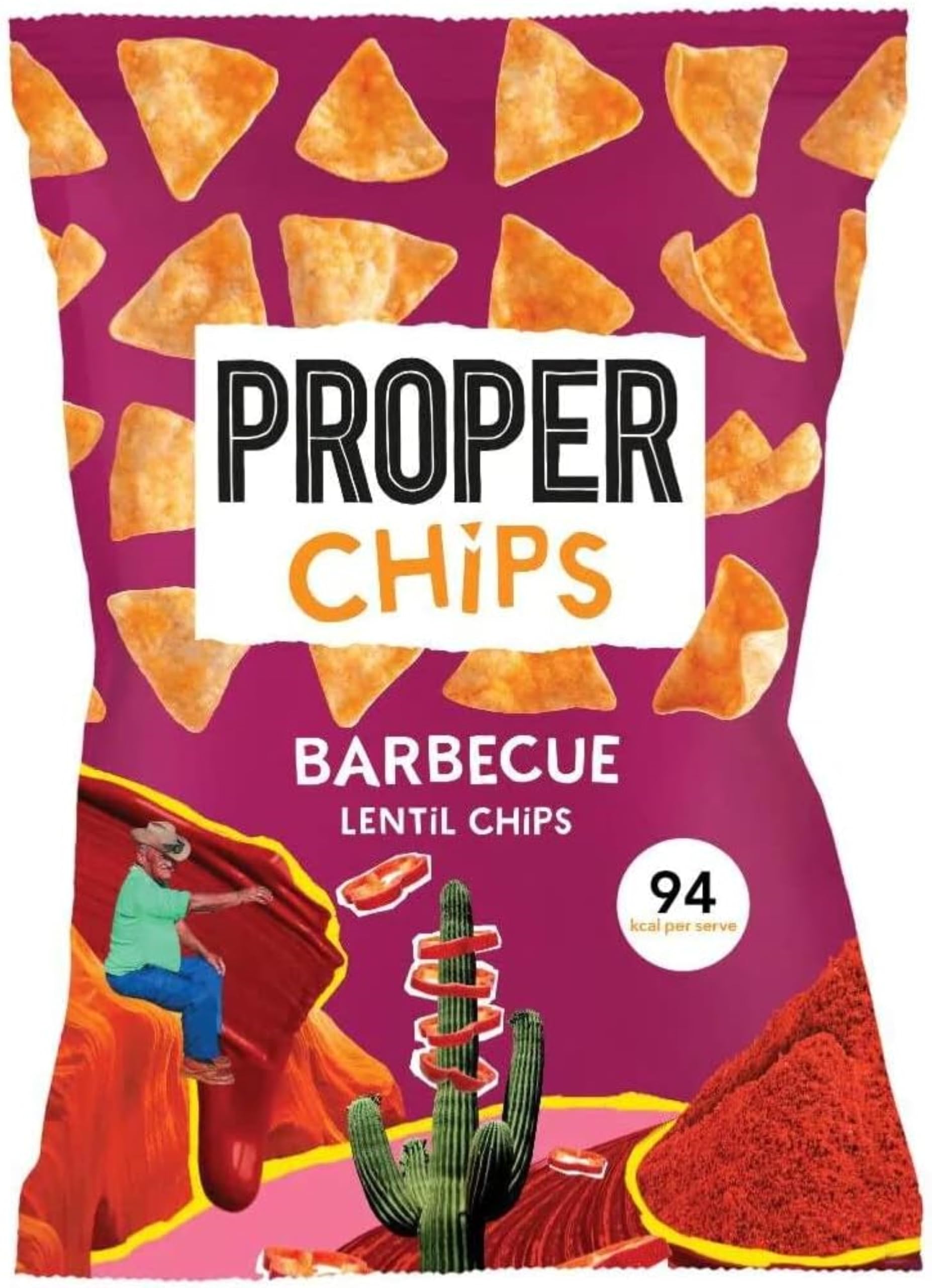 PROPER - Barbecue Lentil Chips Vegan Gluten-Free Snacks 85g