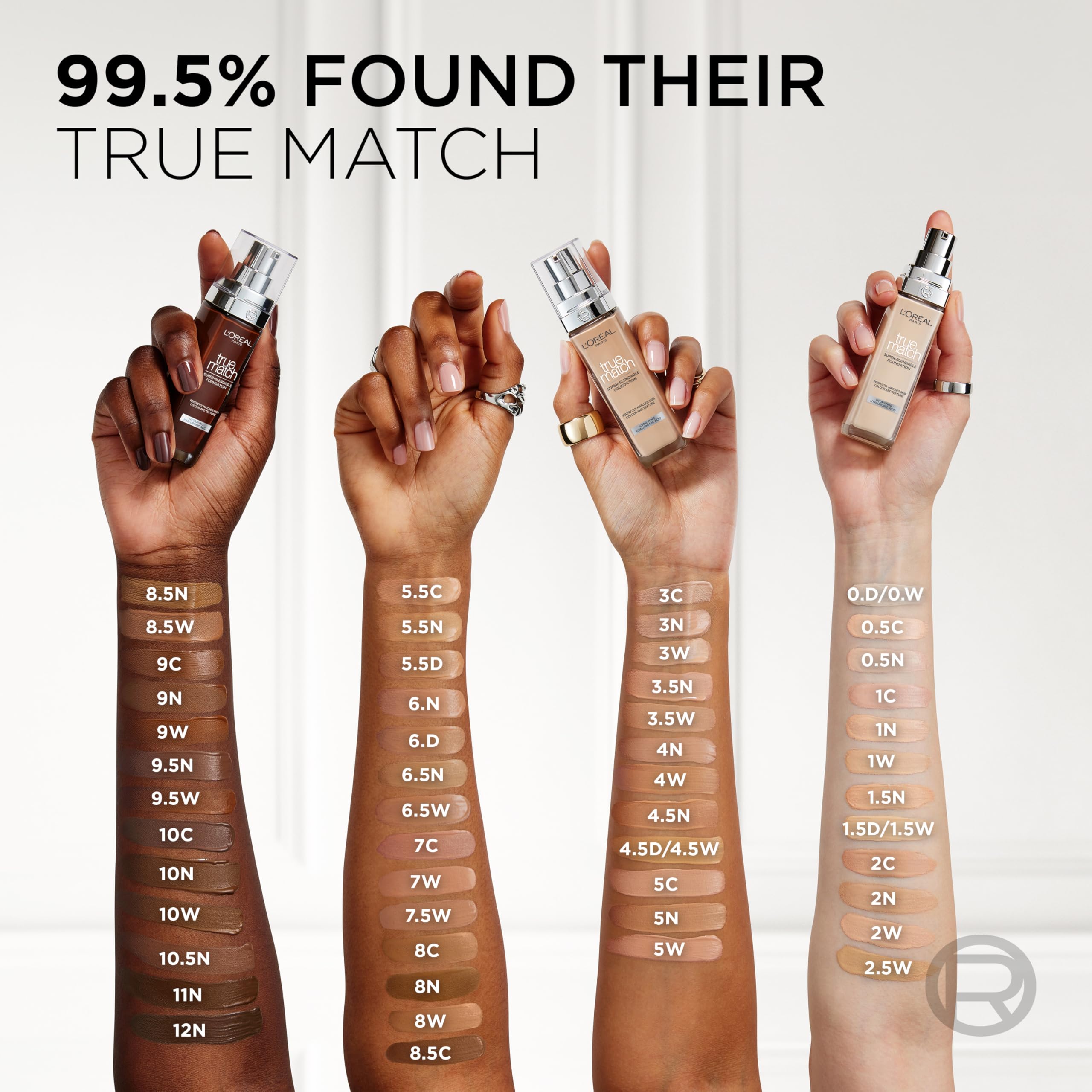 L'Oréal Paris True Match Liquid Foundation - Skincare Infused with Hyaluronic Acid, SPF 16, 3.5N Peach, 30 ml 8