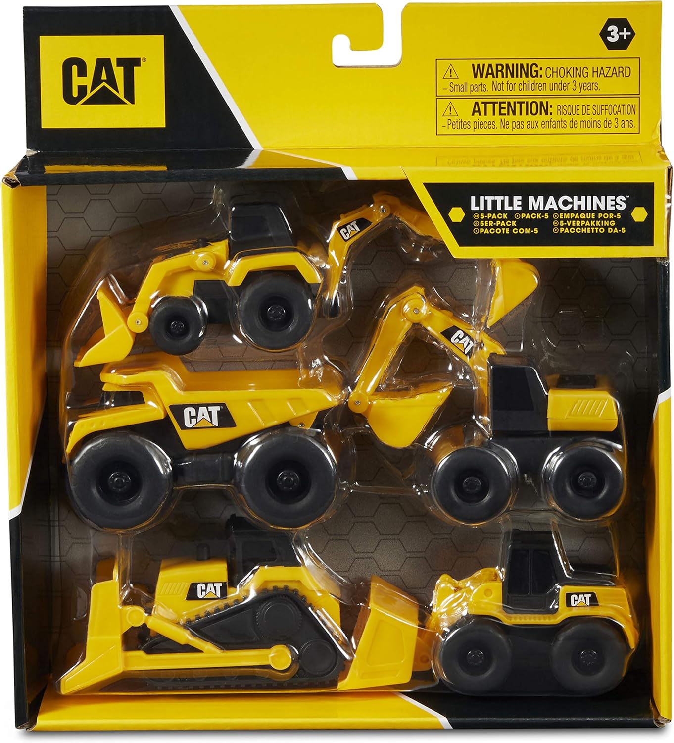 CAT Construction Little Machines 5-Pack - 3" Mini Vehicles for Kids 2+ 11