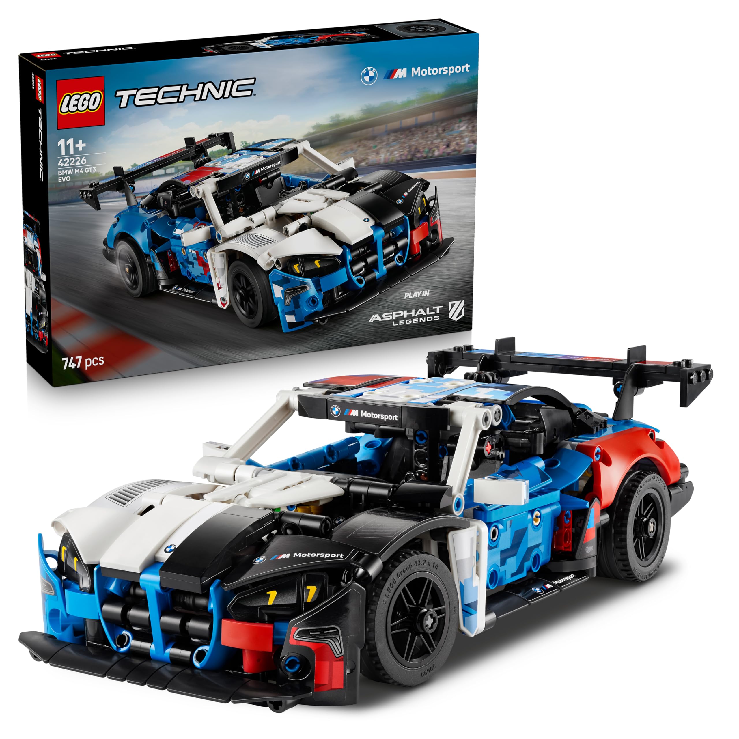 LEGO Technic BMW M4 GT3 EVO Race Car Toy Set 42226 | V6 Engine, Steering | Ages 11+