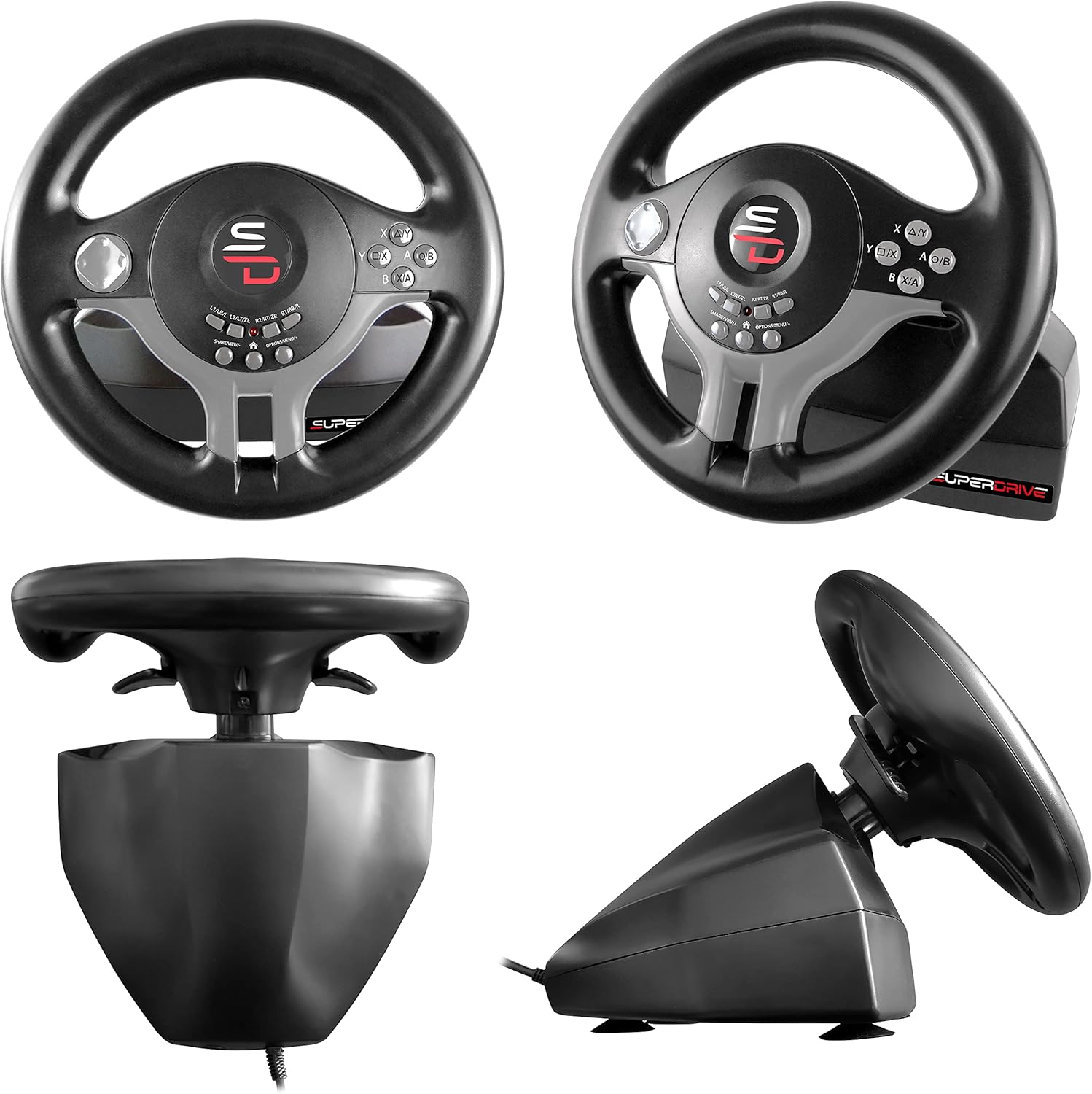 SV200 Racing Steering Wheel with Pedals and Shift Paddles for Nintendo Switch, PS4, Xbox One, PC 7