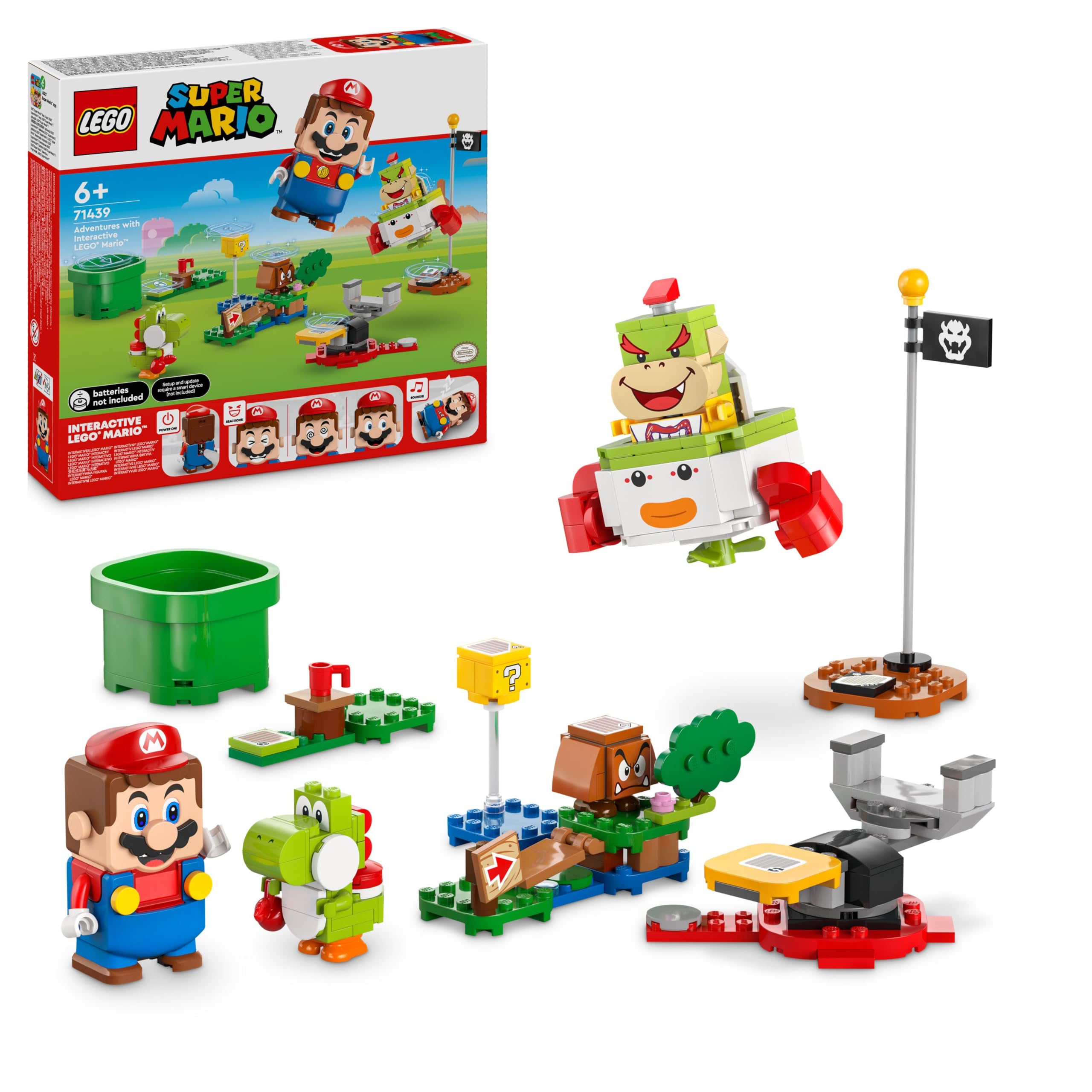 LEGO Super Mario Adventures with Interactive Mario, Bowser Jr.’s Clown Car Building Set 71439 1