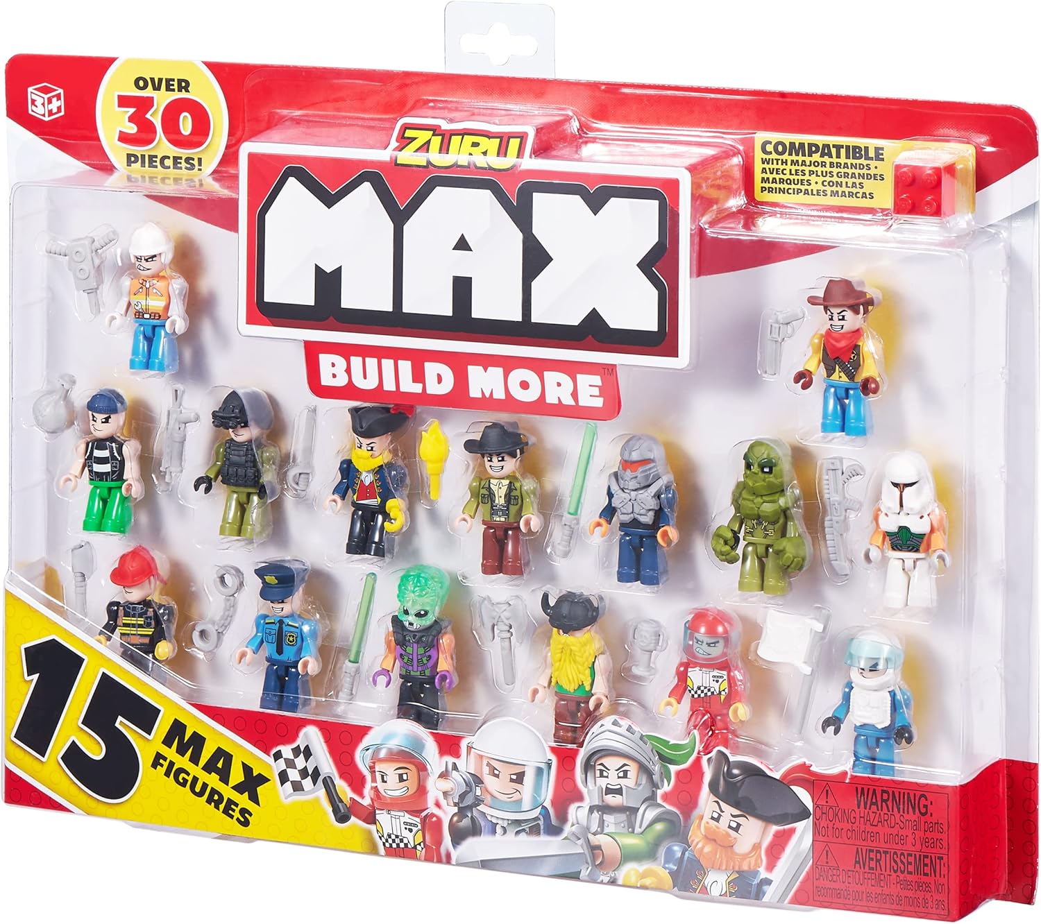 ZURU MAX Build More Mini Figure Set - 15-Piece Building Figures for Creative Play 7