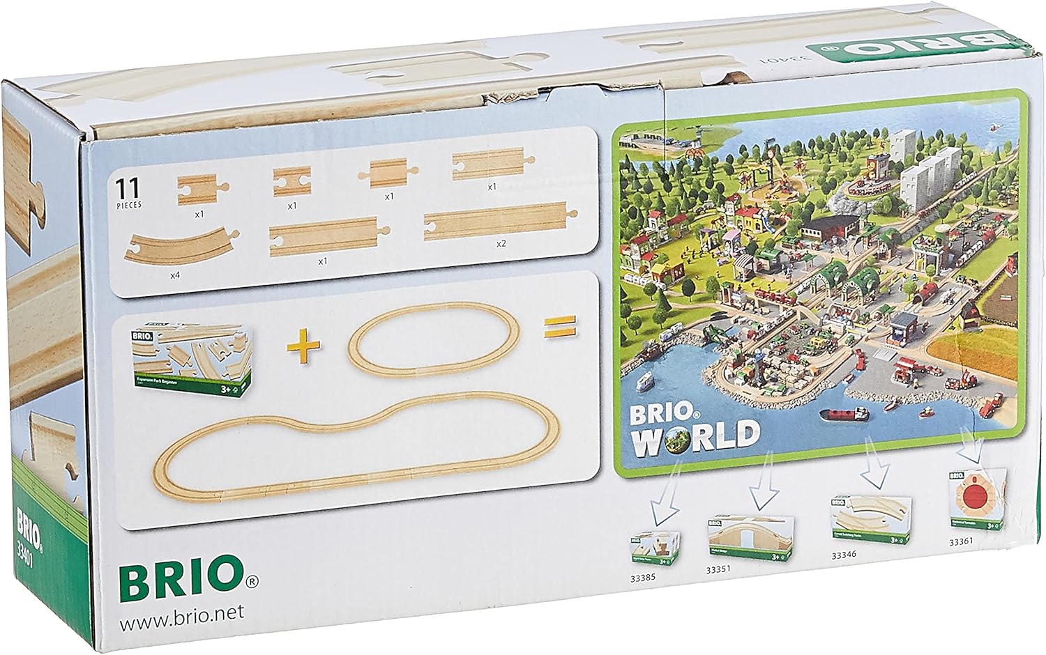 BRIO World Expansion Pack - Beginner Wooden Train Track Set for Kids 3+ 7